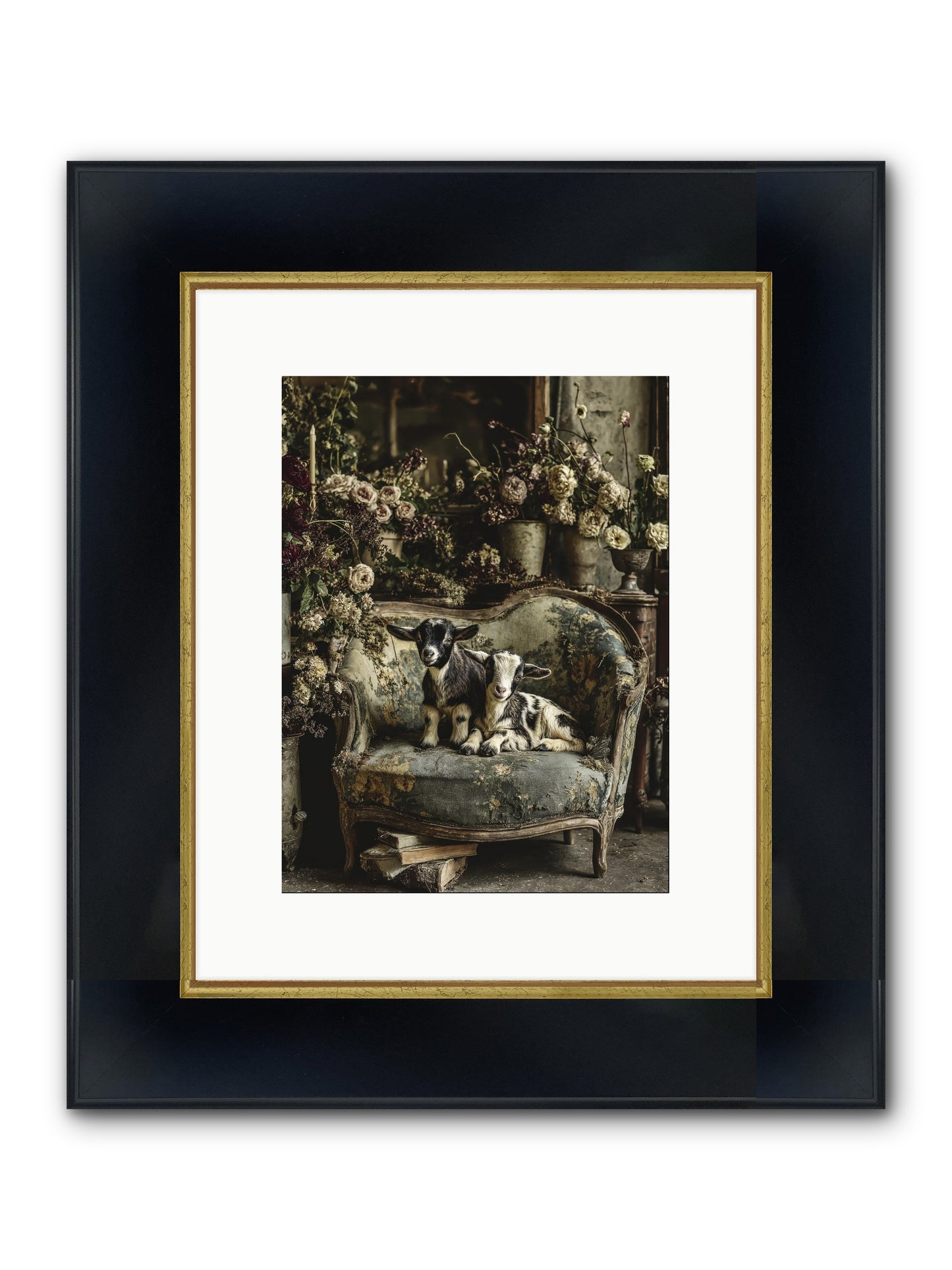 Pixie Dust Framed Print - Wide Black w/Gold 9x12