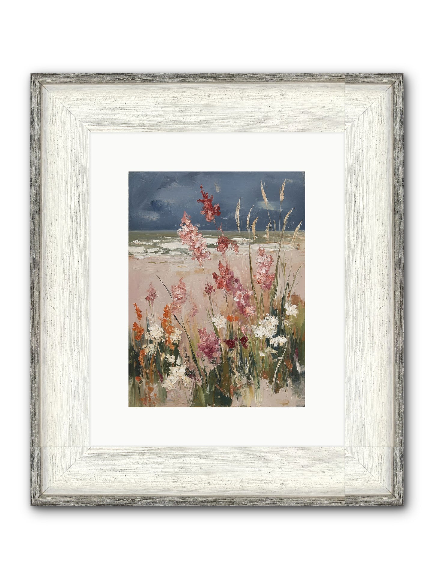 Plains Court The Sea Framed Print - Driftwood White 9x12