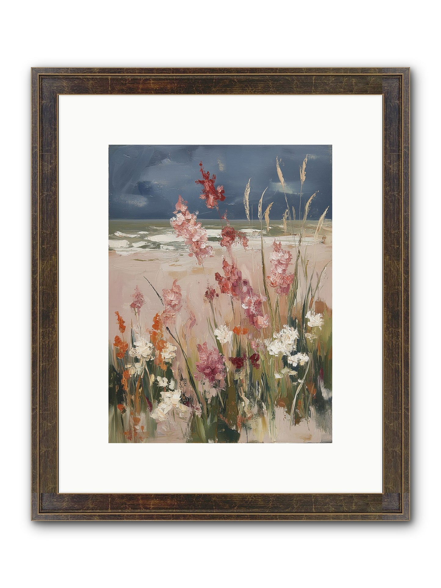 Plains Court The Sea Framed Print - Slimwoods Black/Gold 9x12