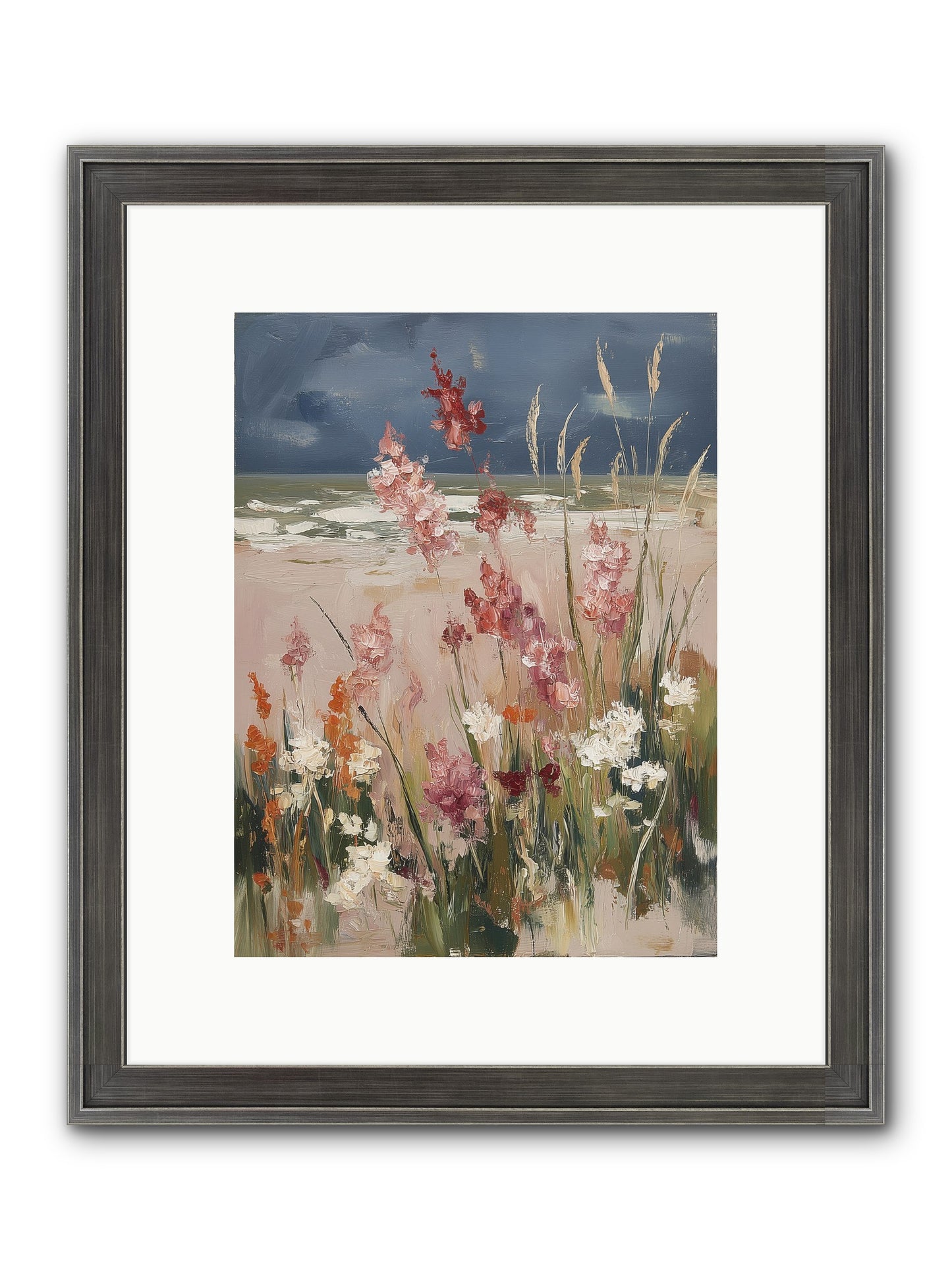 Plains Court The Sea Framed Print - Slimwoods Black/Silver 9x12