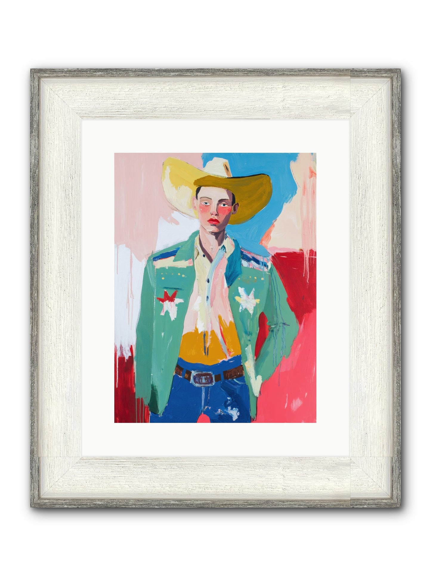 Plains Drifter Framed Print - Driftwood White 12x16