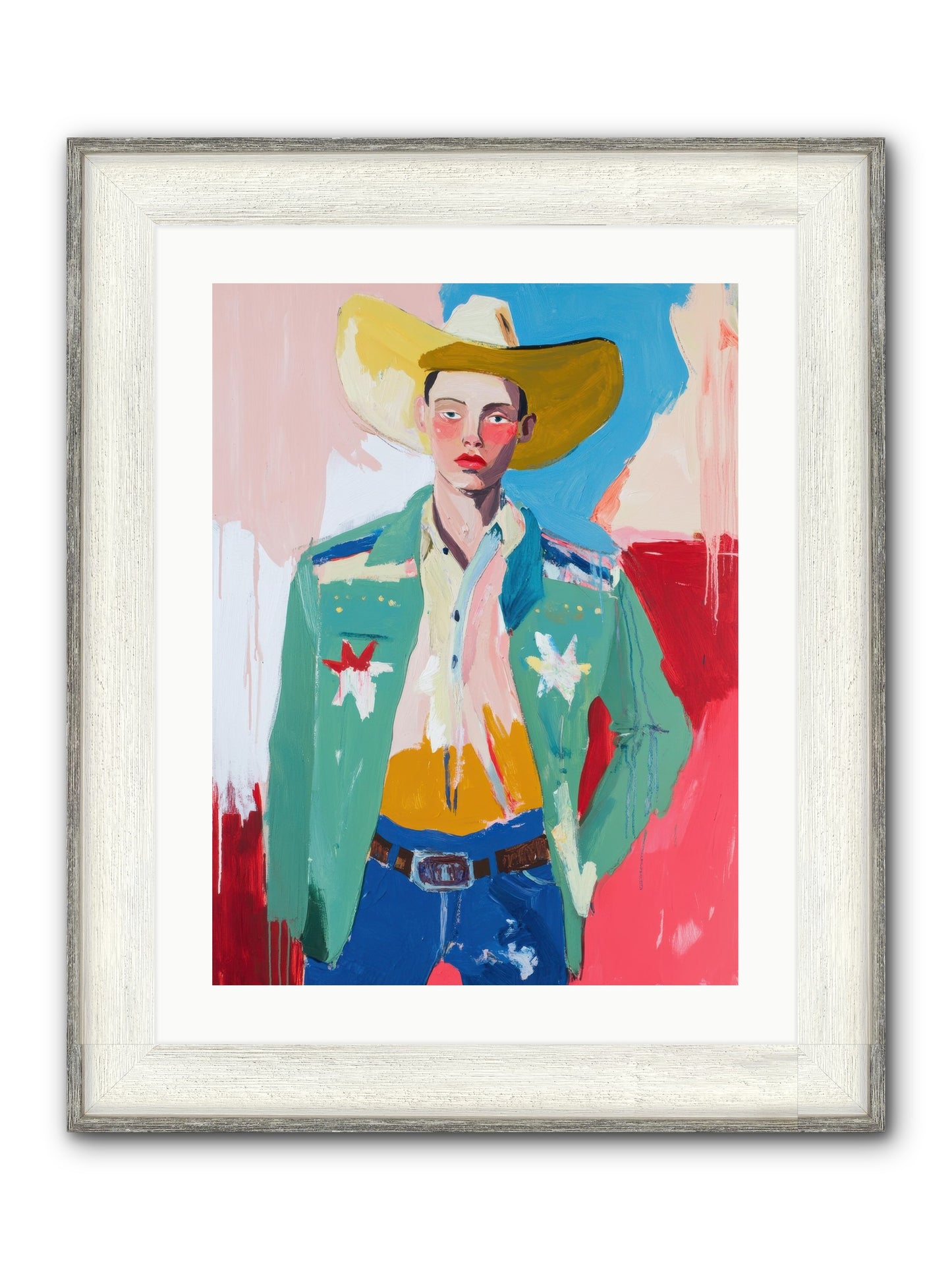Plains Drifter Framed Print - Driftwood White 18x24