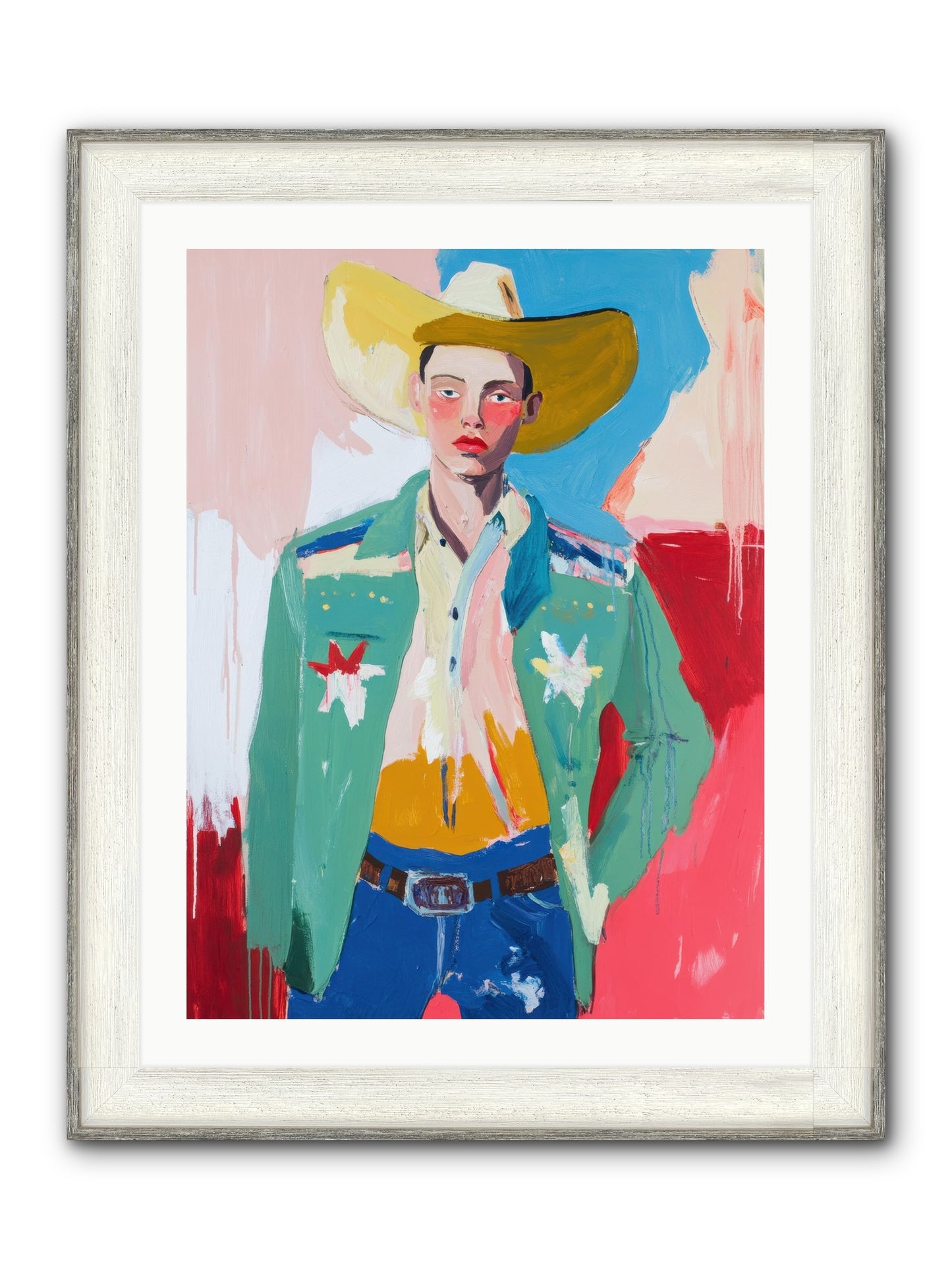 Plains Drifter Framed Print - Driftwood White 24x32