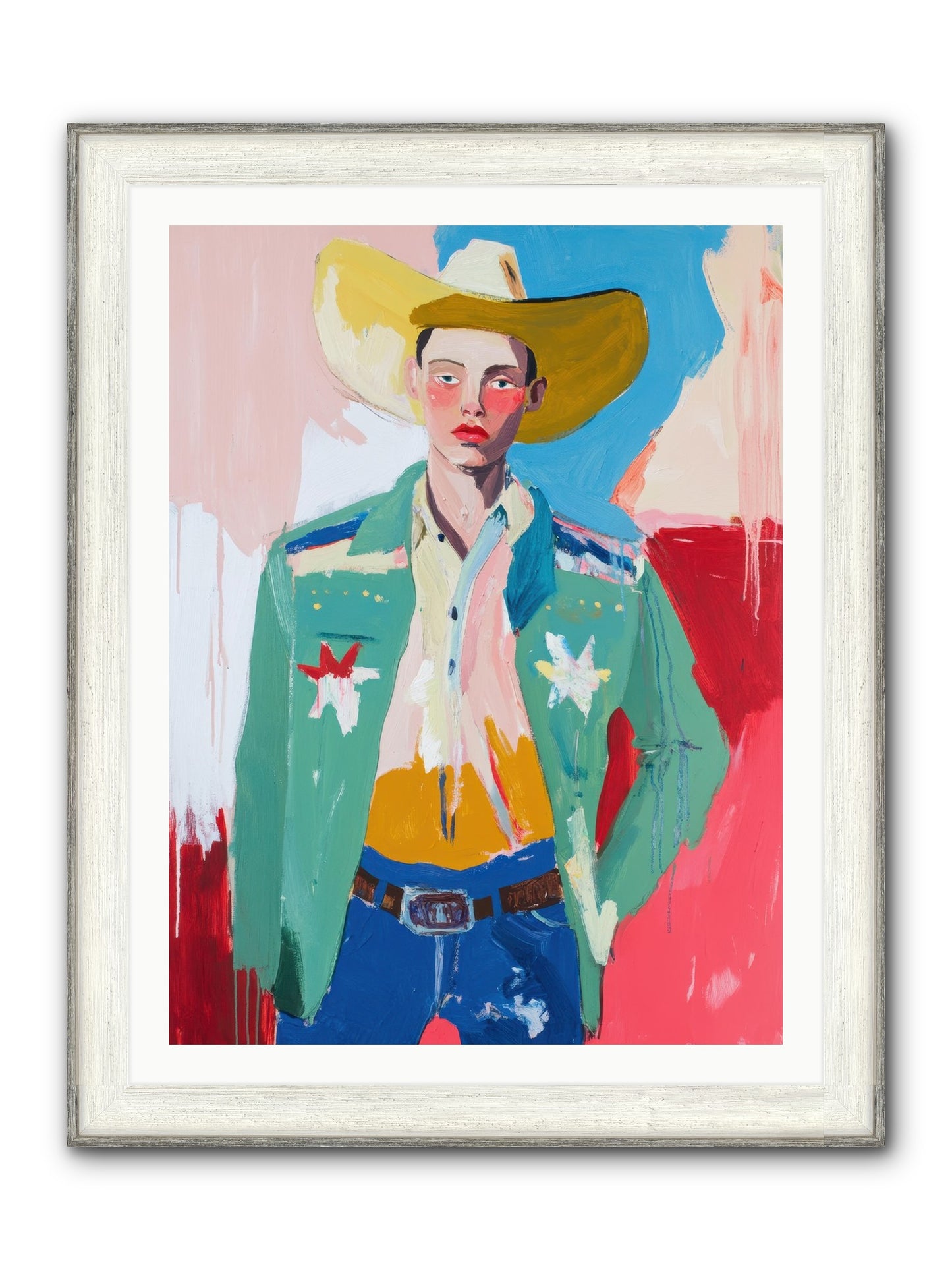 Plains Drifter Framed Print - Driftwood White 30x40