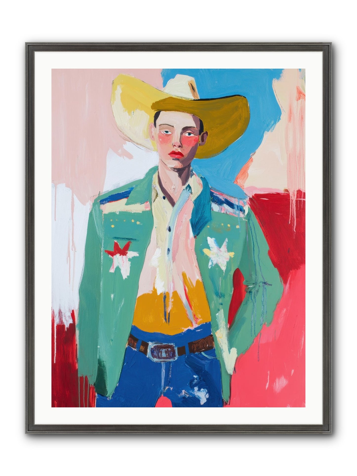 Plains Drifter Framed Print - Slimwoods Black/Silver 30x40