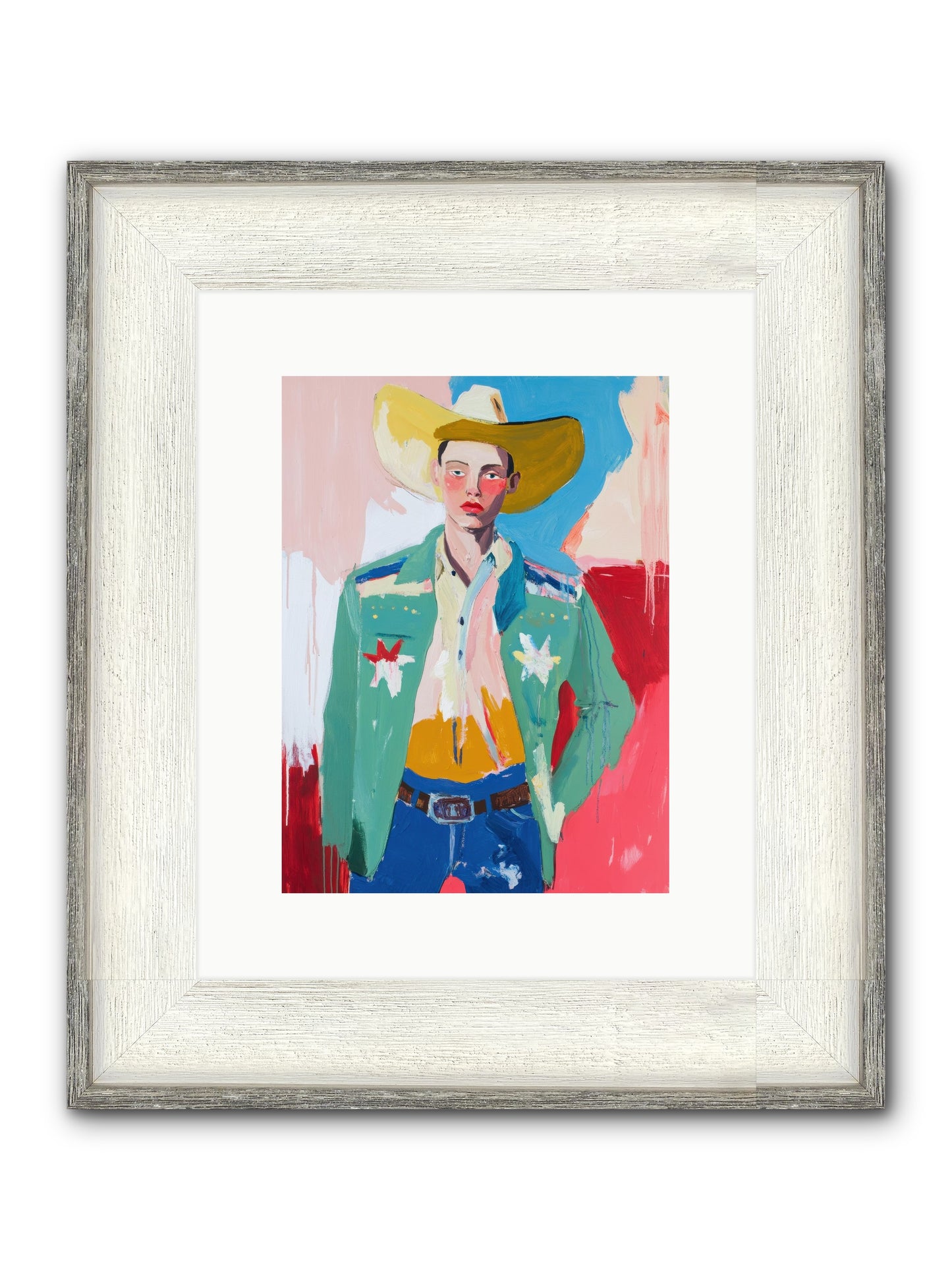 Plains Drifter Framed Print - Driftwood White 9x12