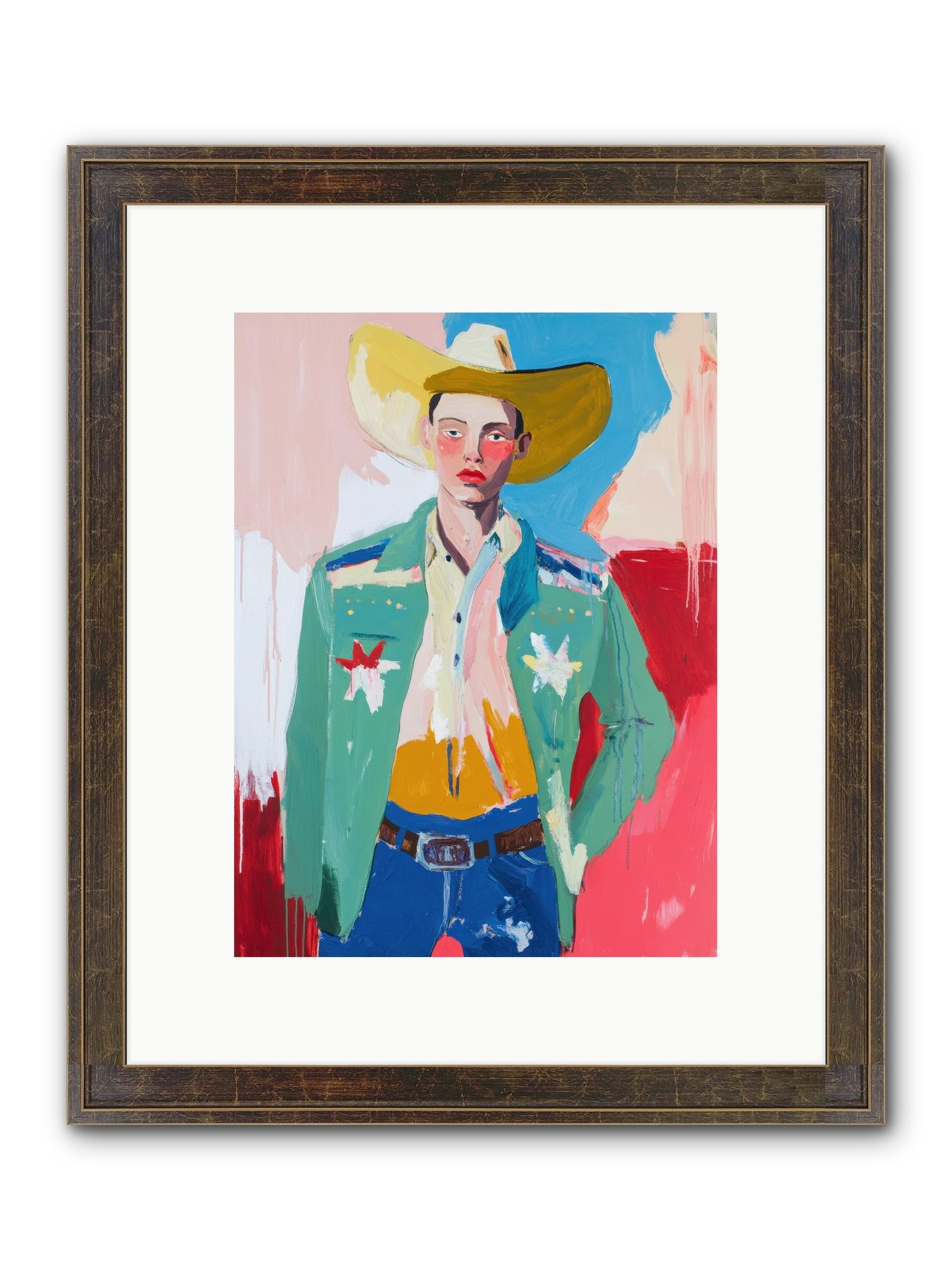 Plains Drifter Framed Print - Slimwoods Black/Gold 9x12