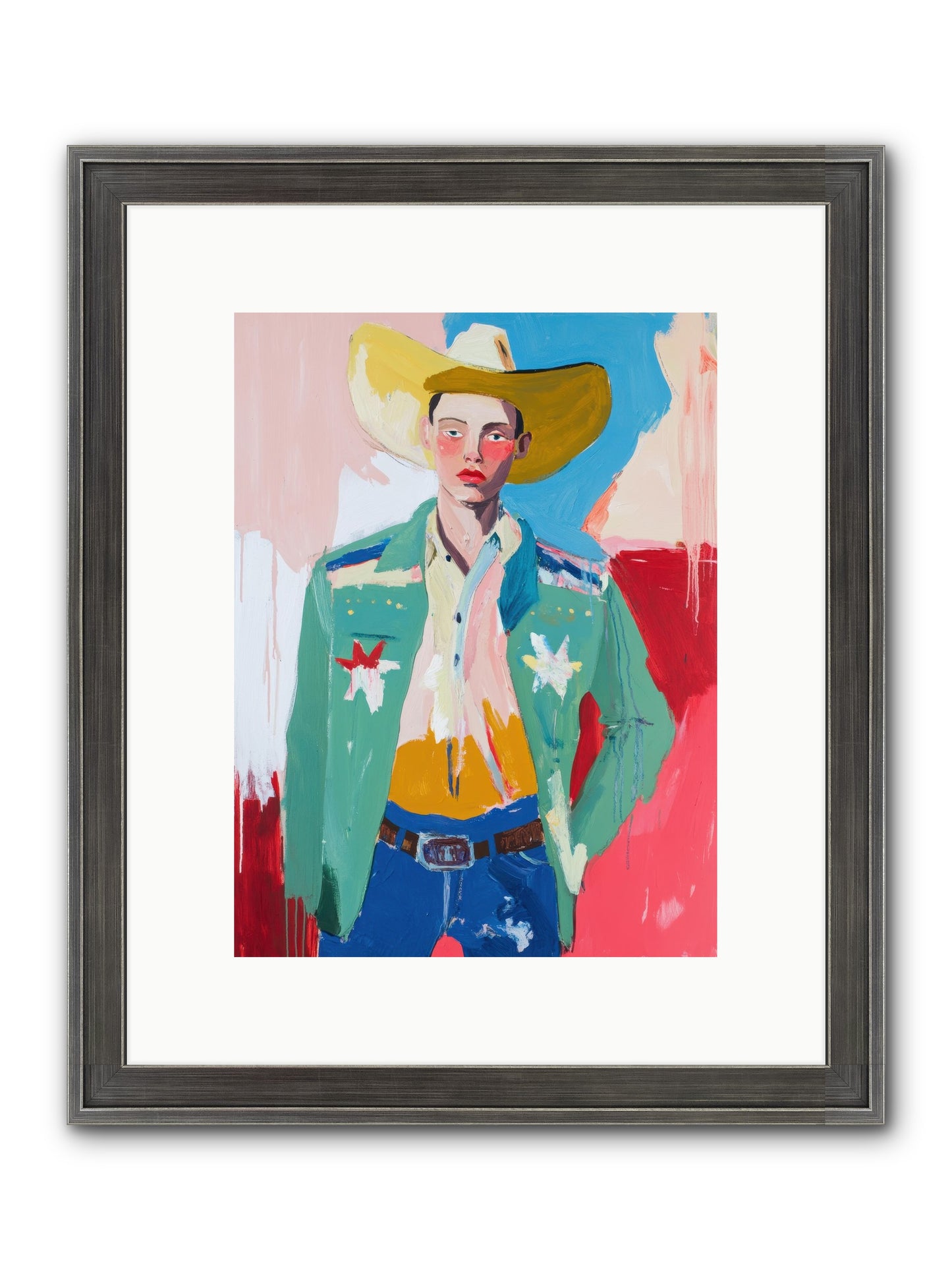 Plains Drifter Framed Print - Slimwoods Black/Silver 9x12