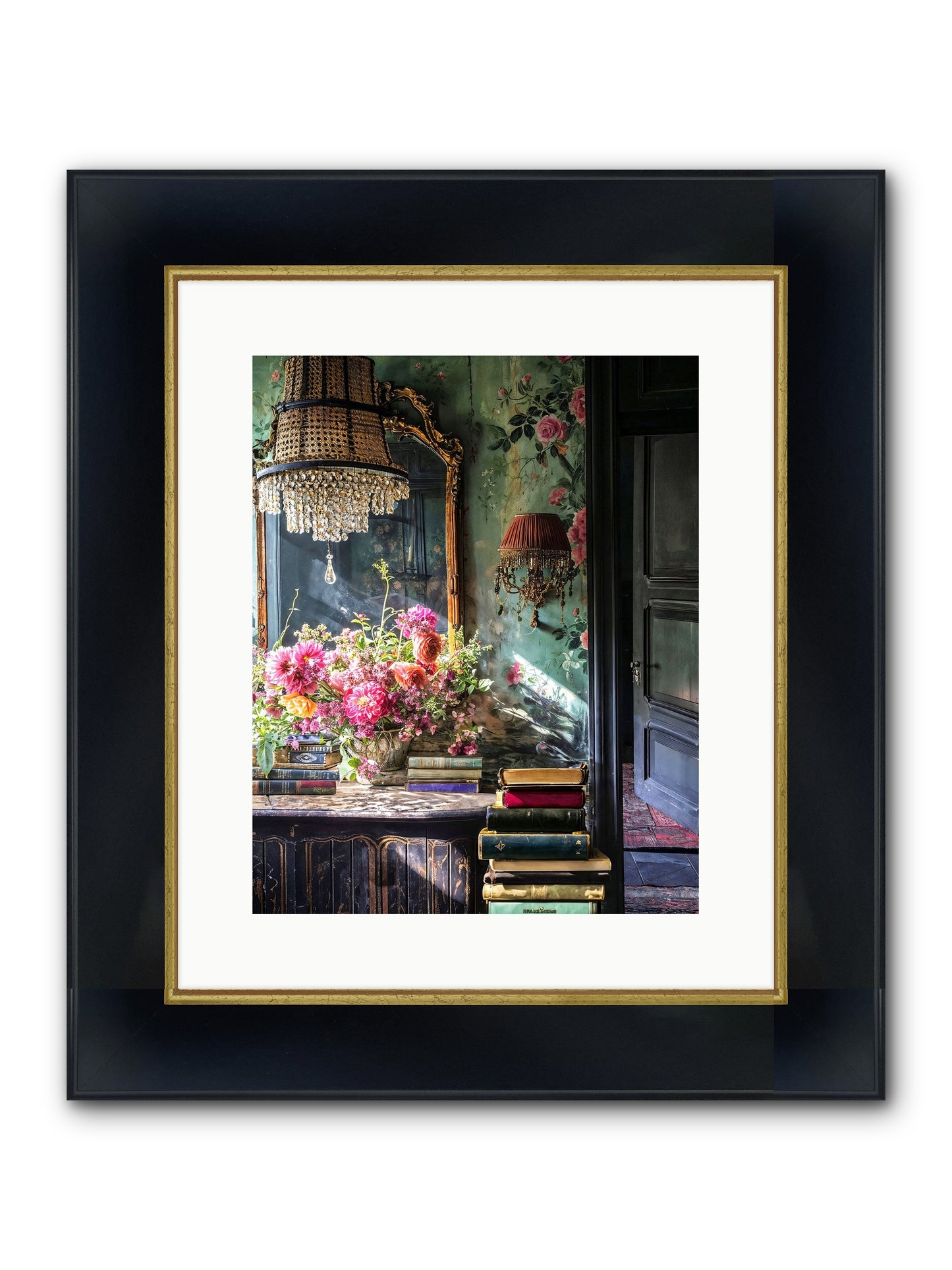 Pleasantly Surprised Framed Print - Wide Black w/Gold 12x15