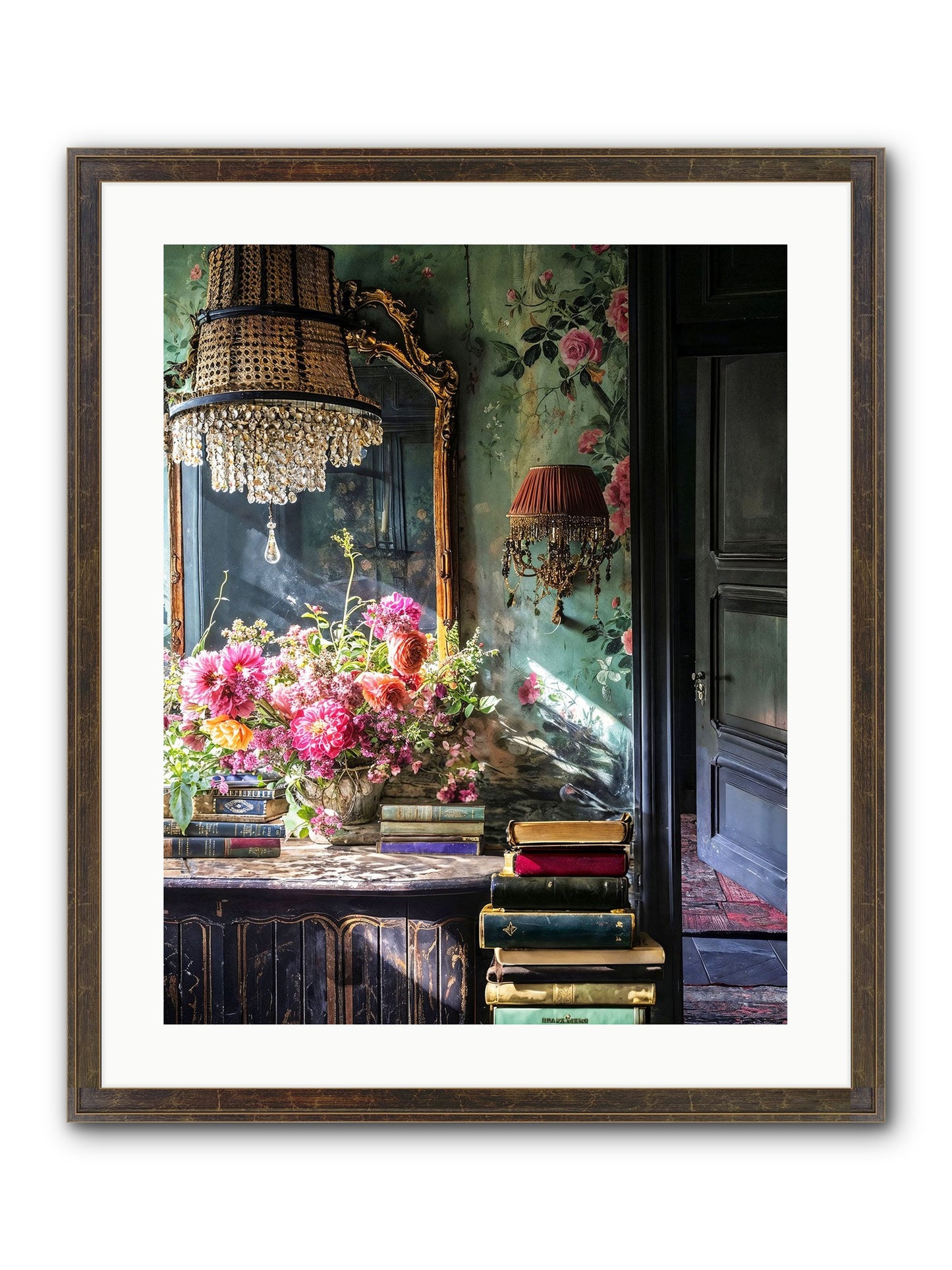 Pleasantly Surprised Framed Print - Slimwoods Black/Gold 20x25