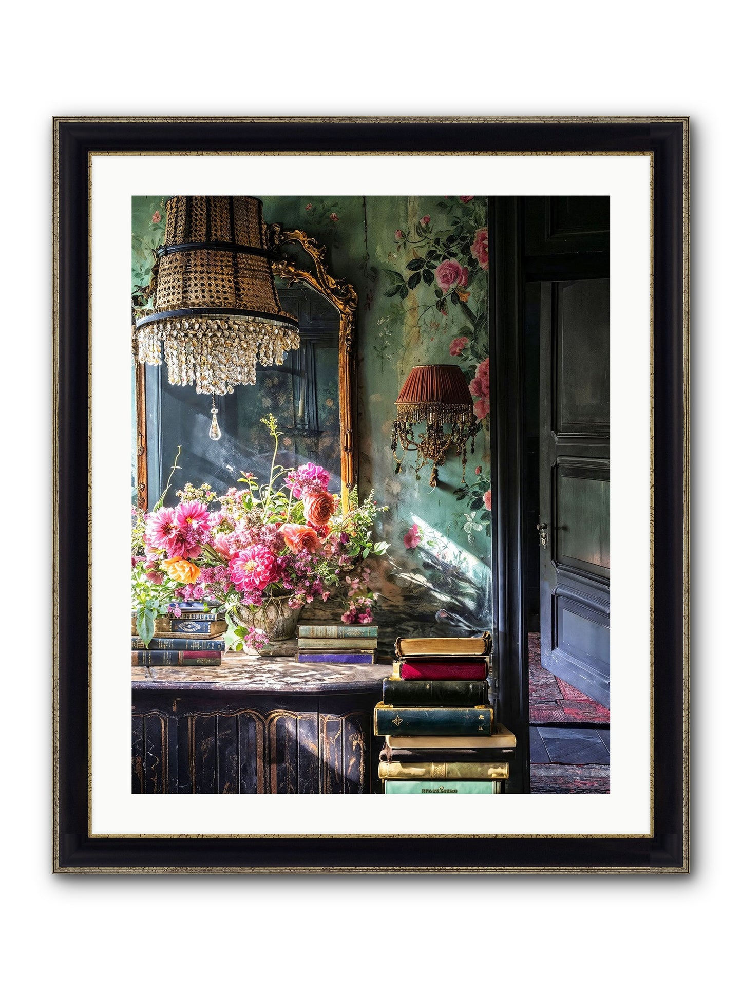 Pleasantly Surprised Framed Print - Black & Gold 24x30