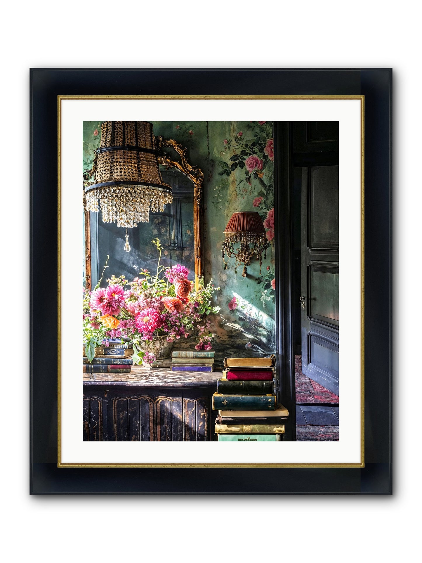 Pleasantly Surprised Framed Print - Wide Black w/Gold 24x30