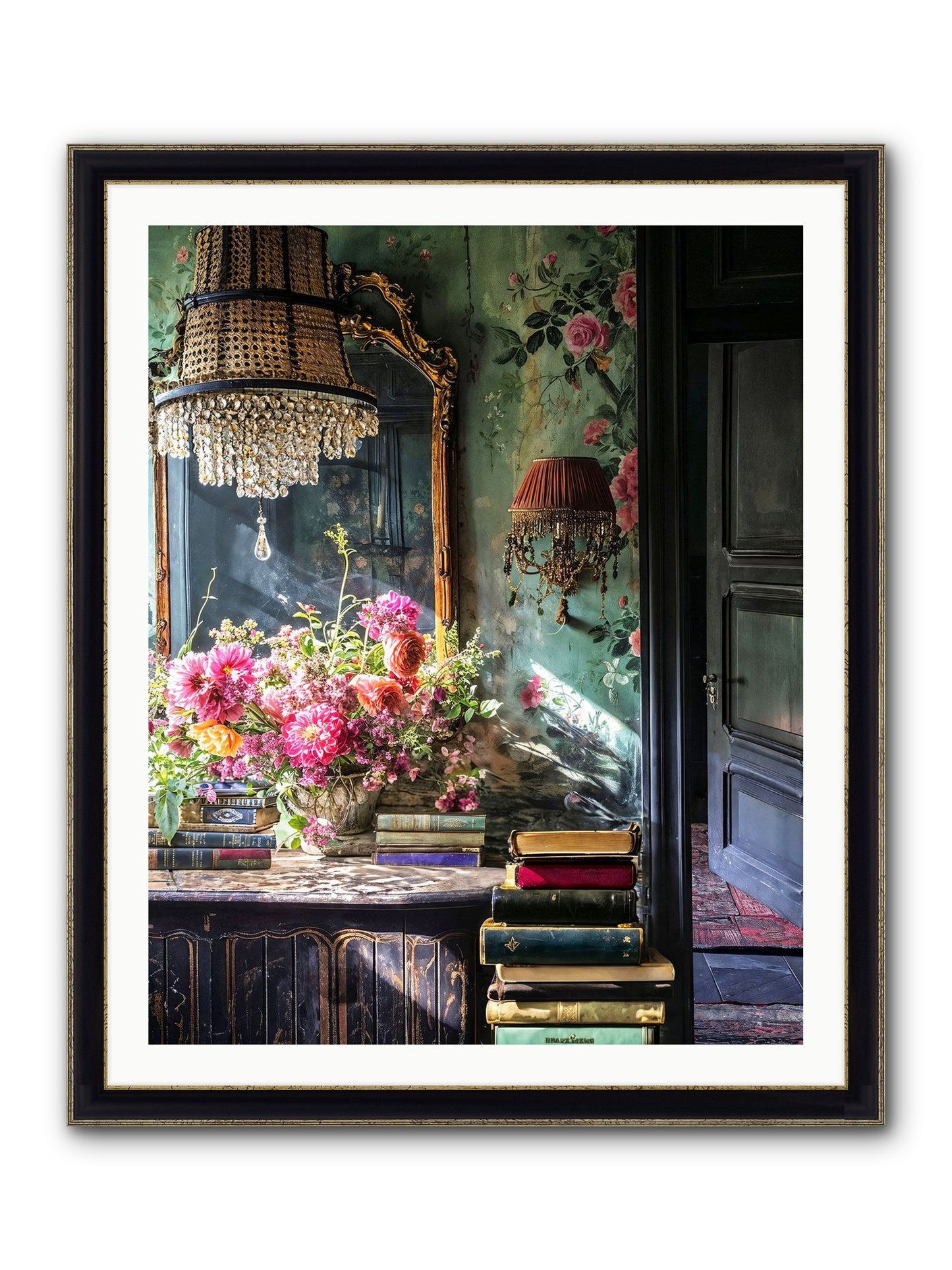 Pleasantly Surprised Framed Print - Black & Gold 32x40