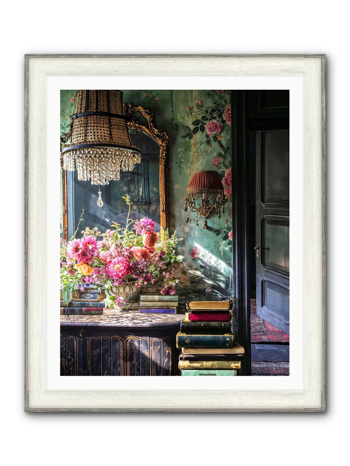 Pleasantly Surprised Framed Print - Driftwood White 32x40