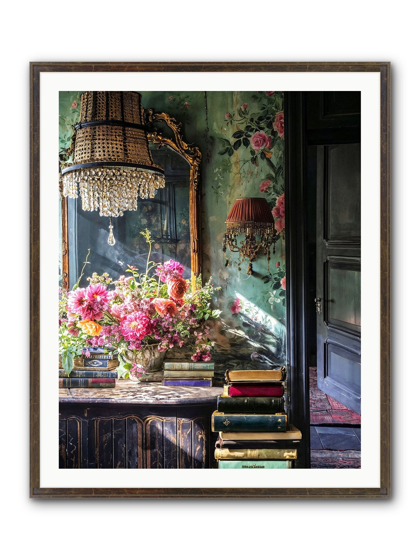 Pleasantly Surprised Framed Print - Slimwoods Black/Gold 32x40