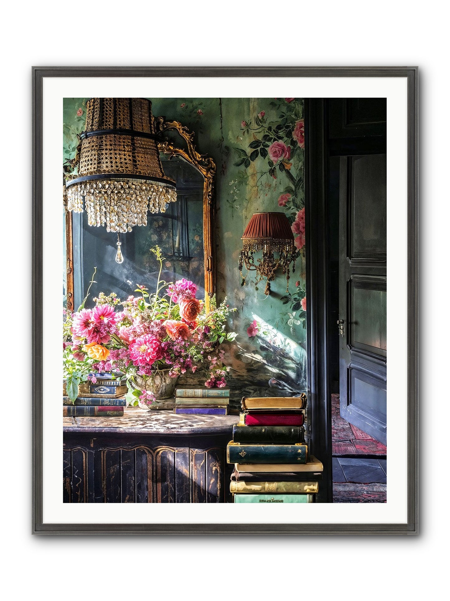 Pleasantly Surprised Framed Print - Slimwoods Black/Silver 32x40