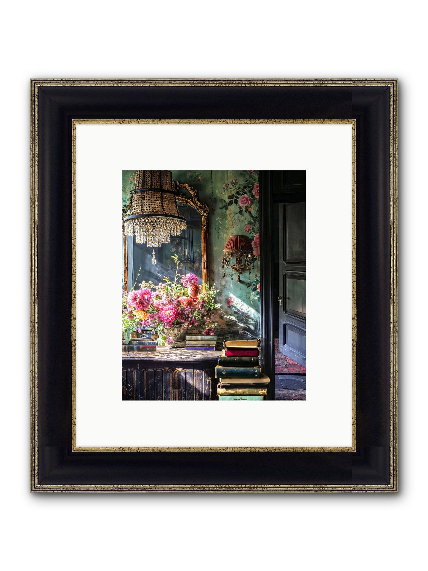 Pleasantly Surprised Framed Print - Black & Gold 8x10