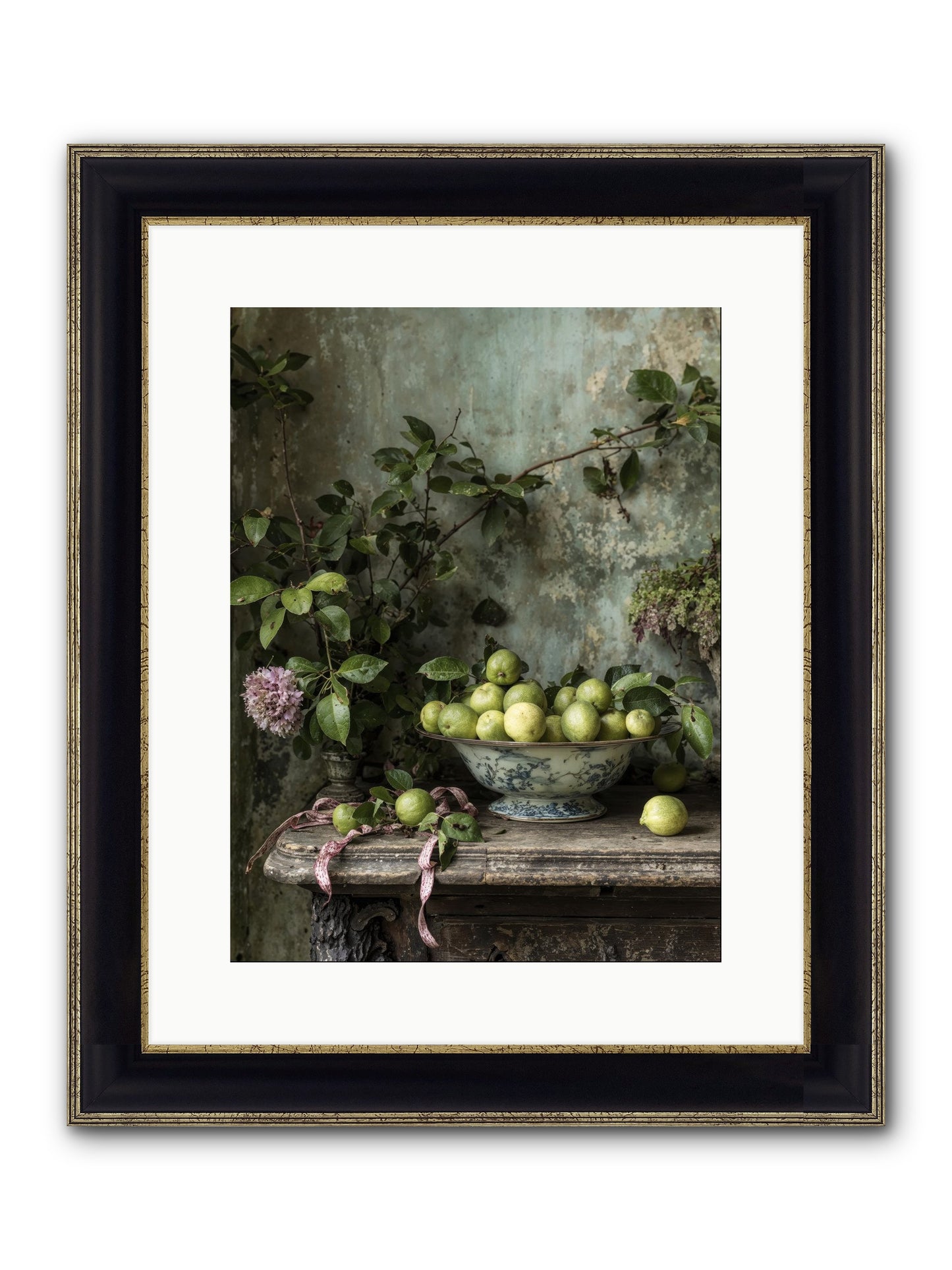 Plein Air Framed Print - Black & Gold 12x16