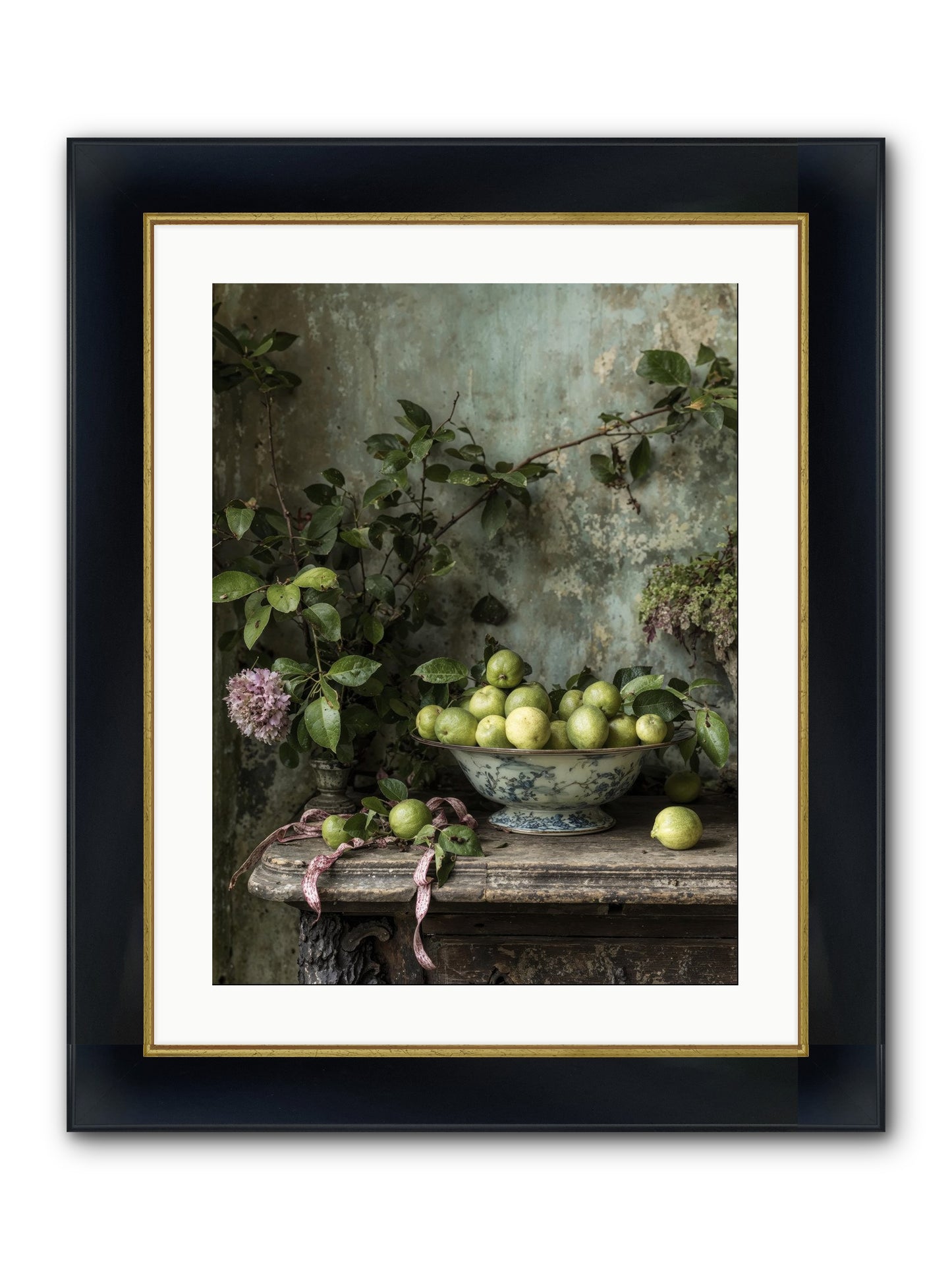 Plein Air Framed Print - Wide Black w/Gold 18x24