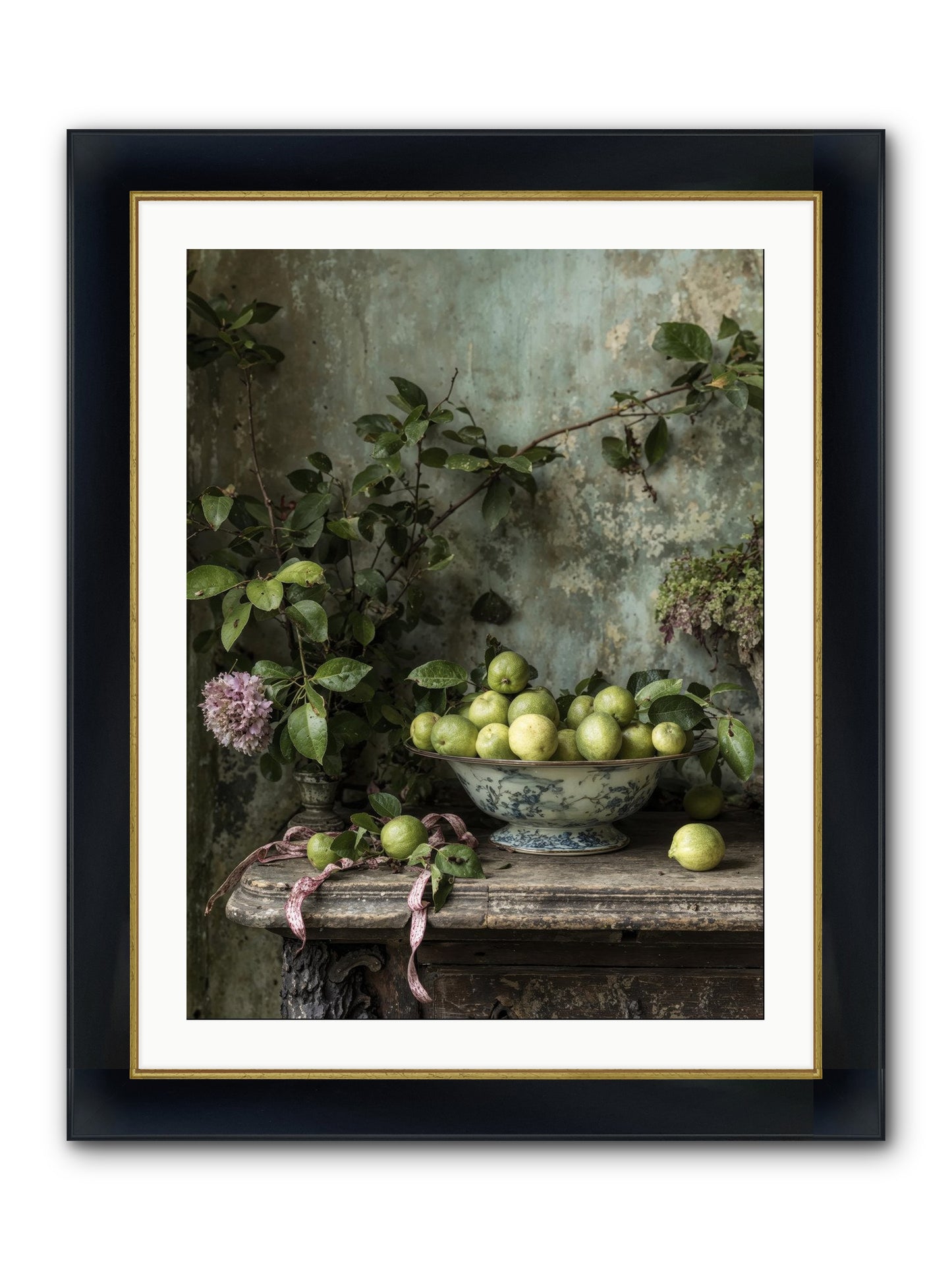 Plein Air Framed Print - Wide Black w/Gold 24x32