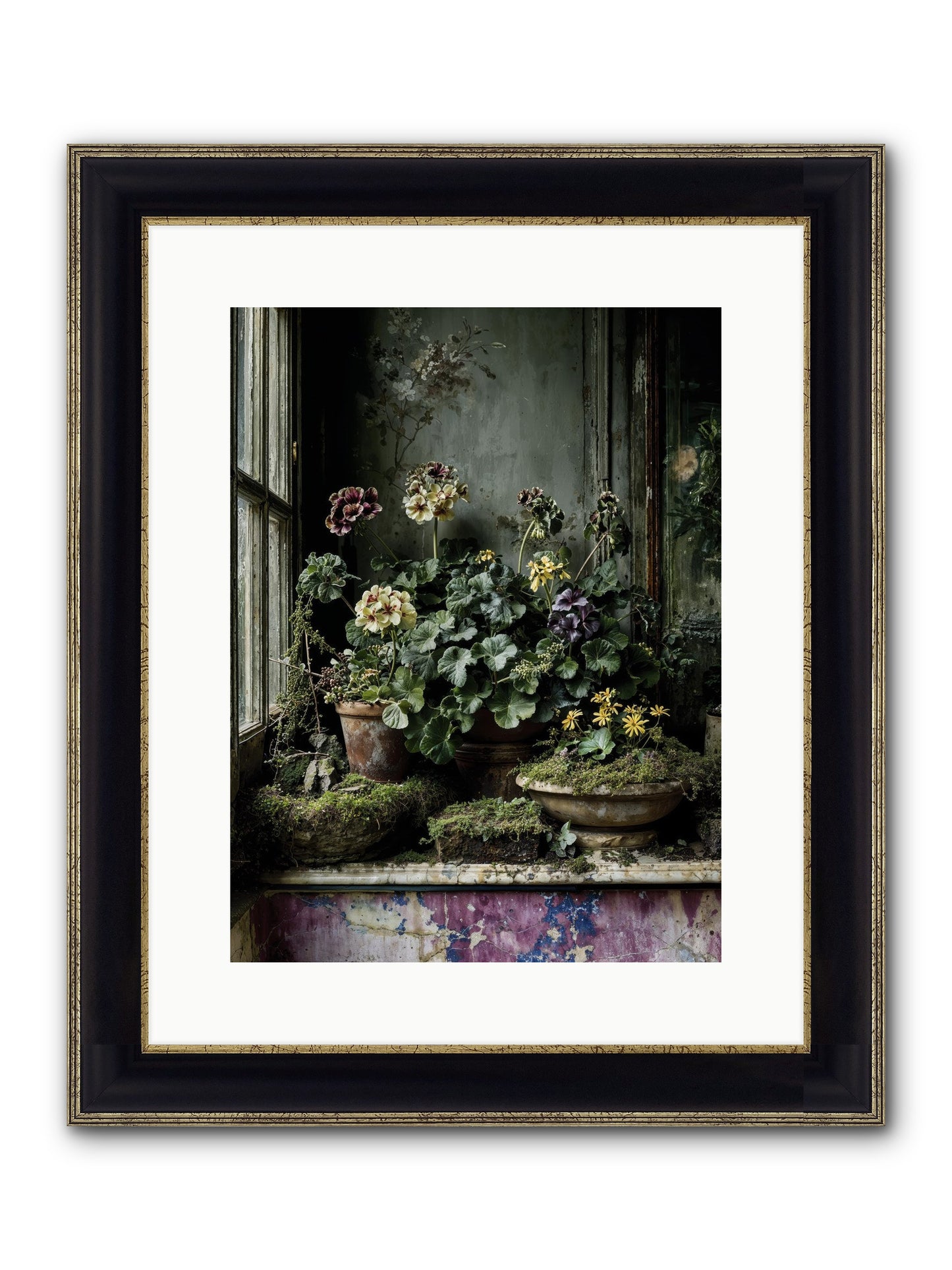 Plenty Becomes Poetry Framed Print - Black & Gold 12x16