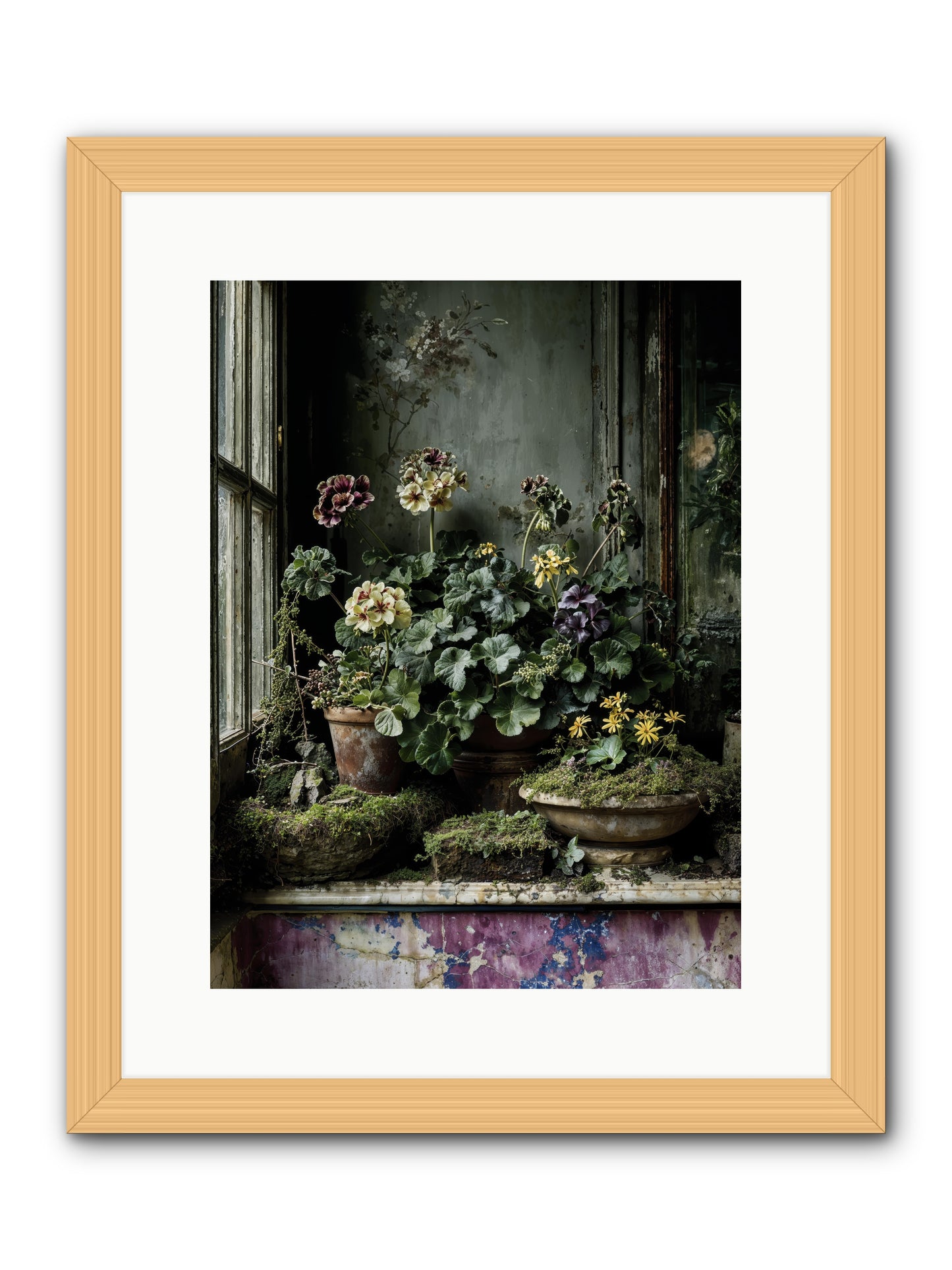 plenty becomes poetry -- Framed Print - Natural 12x16