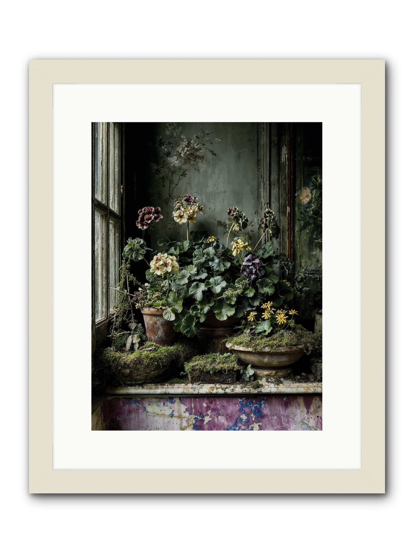 plenty becomes poetry -- Framed Print - White 12x16