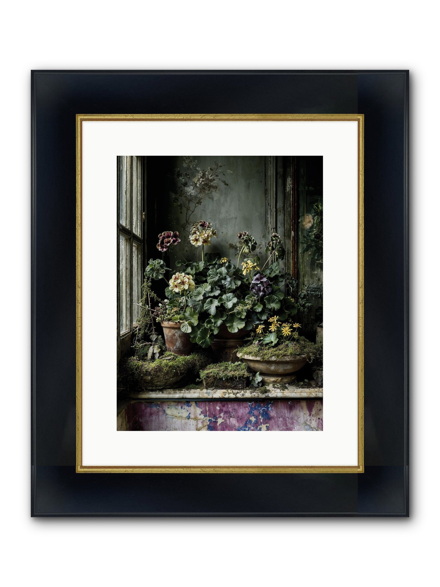 Plenty Becomes Poetry Framed Print - Wide Black w/Gold 12x16