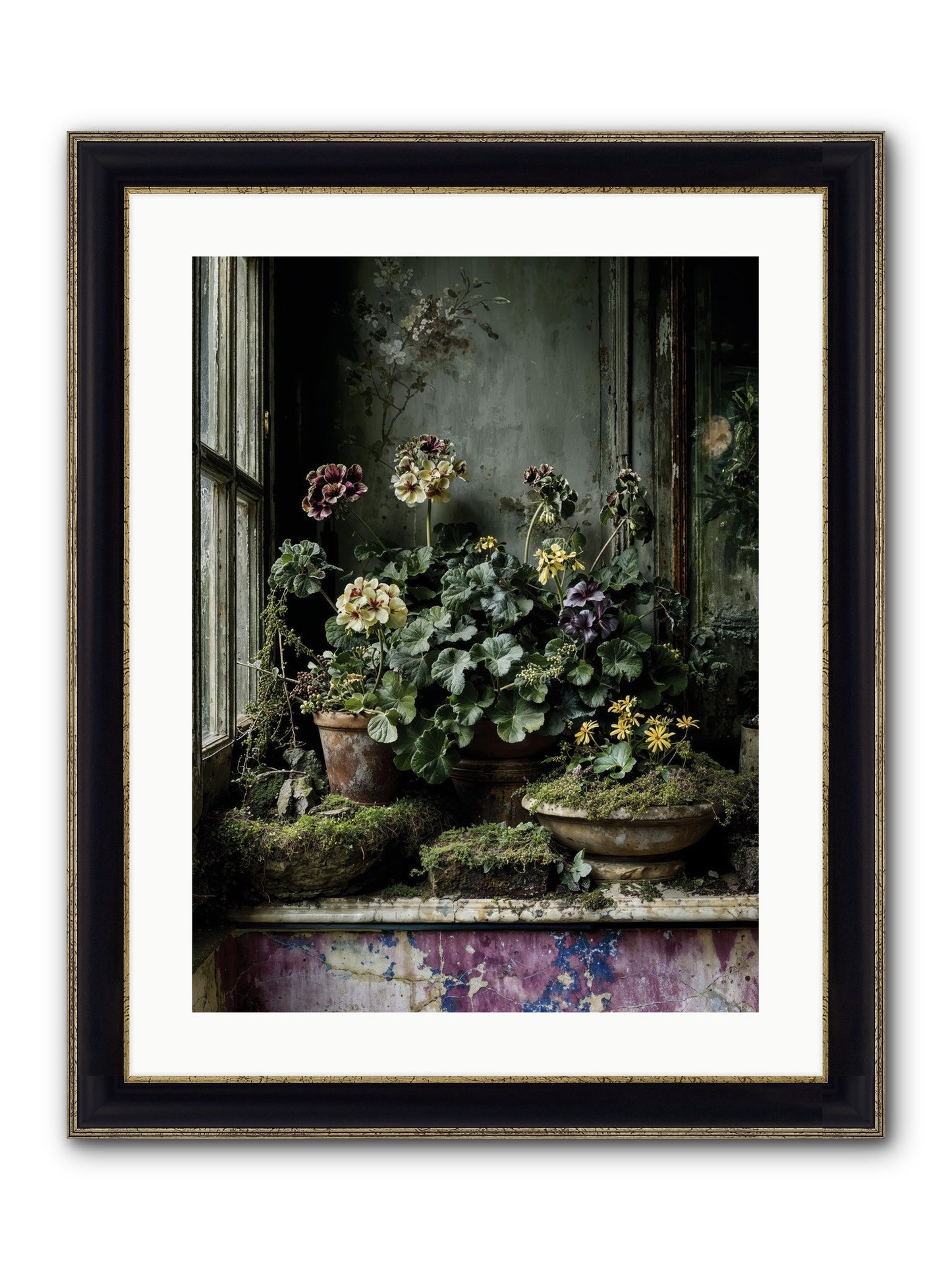 Plenty Becomes Poetry Framed Print - Black & Gold 18x24