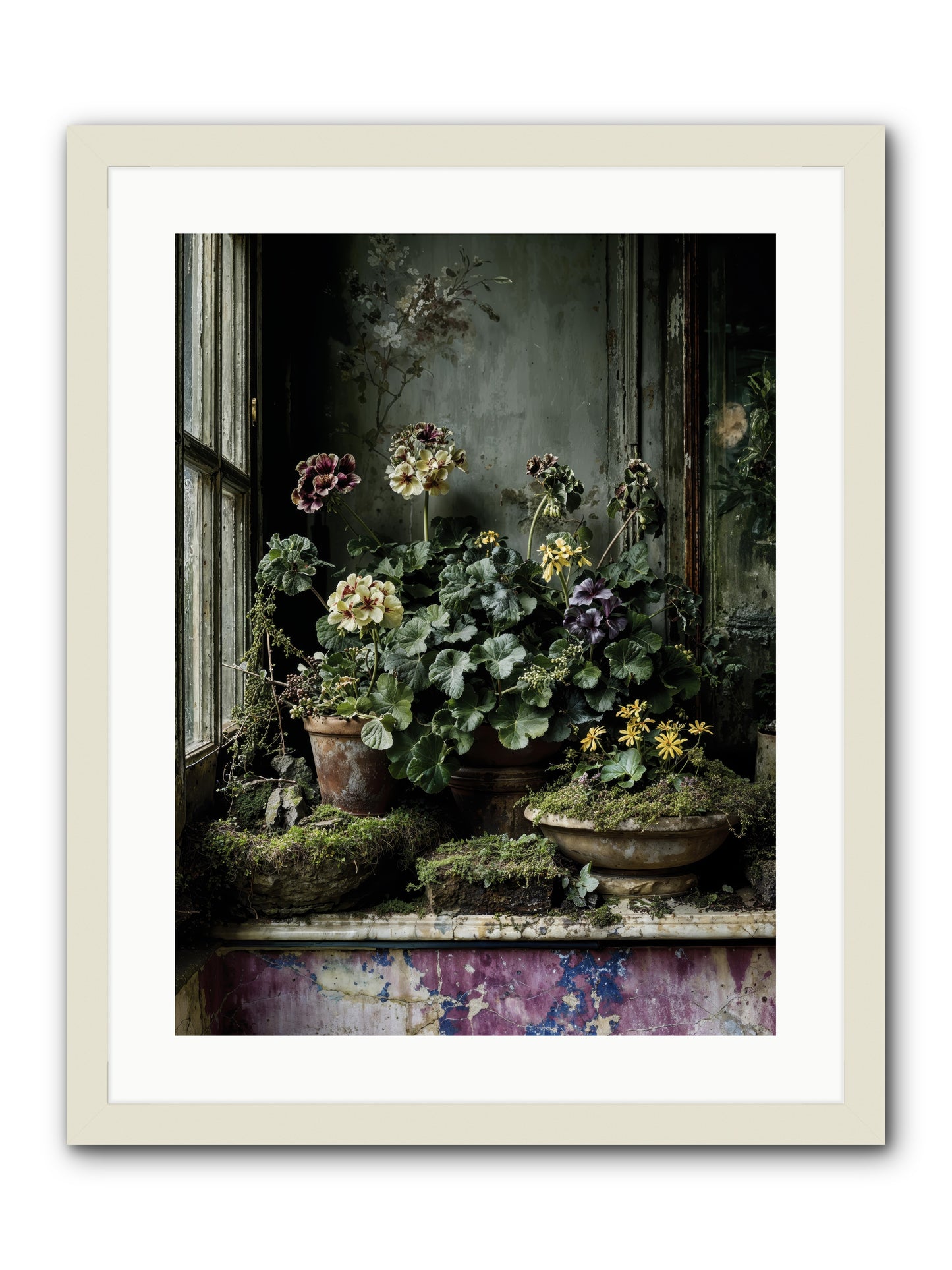 plenty becomes poetry -- Framed Print - White 18x24