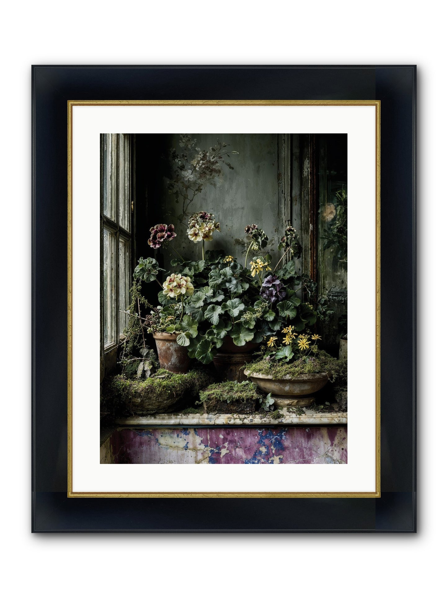 Plenty Becomes Poetry Framed Print - Wide Black w/Gold 18x24