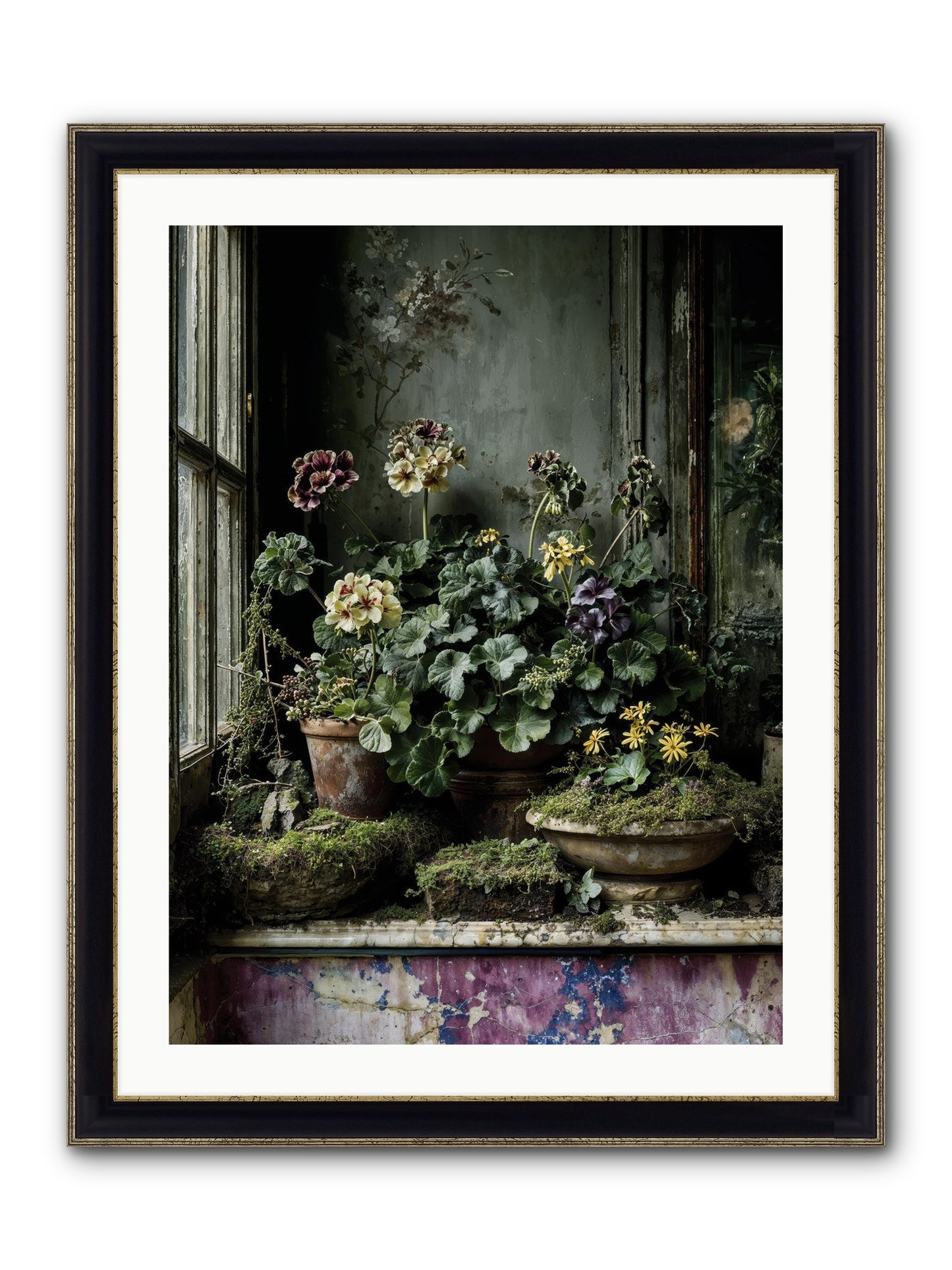 Plenty Becomes Poetry Framed Print - Black & Gold 24x32