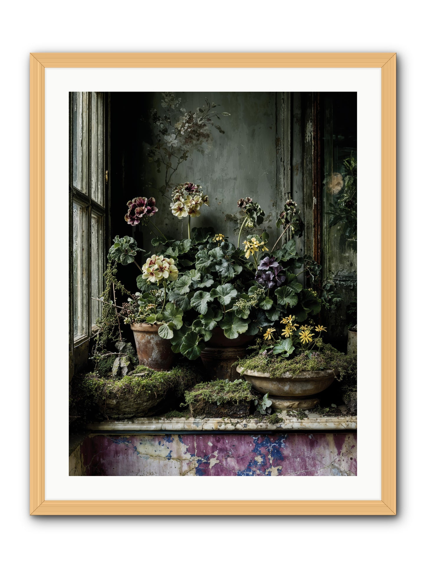 plenty becomes poetry -- Framed Print - Natural 24x32