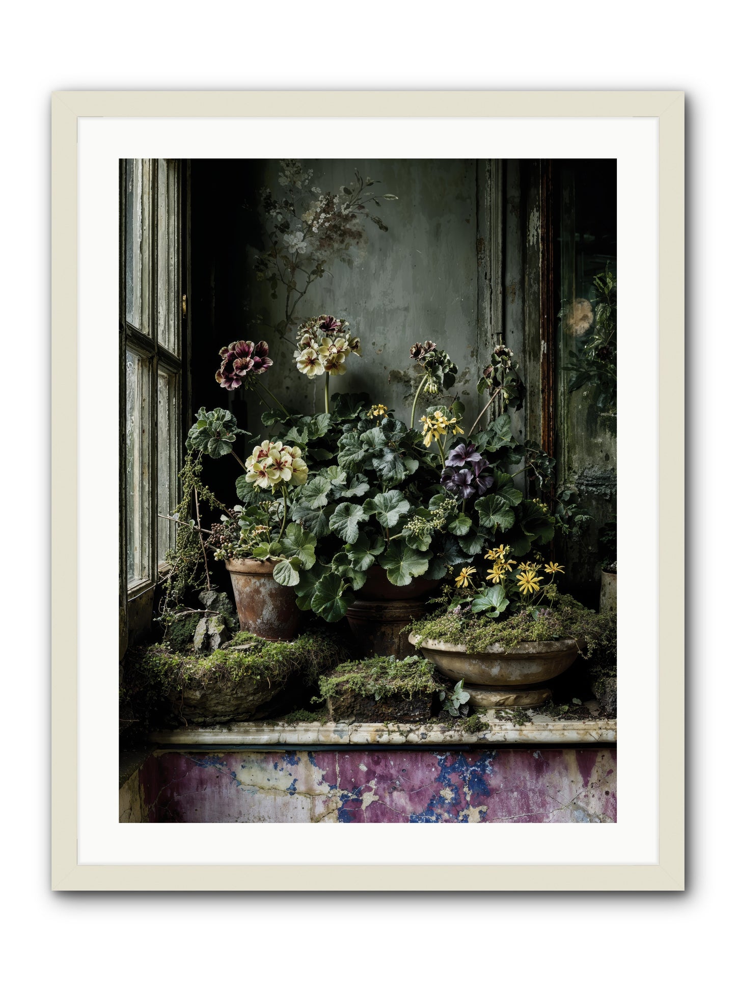 plenty becomes poetry -- Framed Print - White 24x32