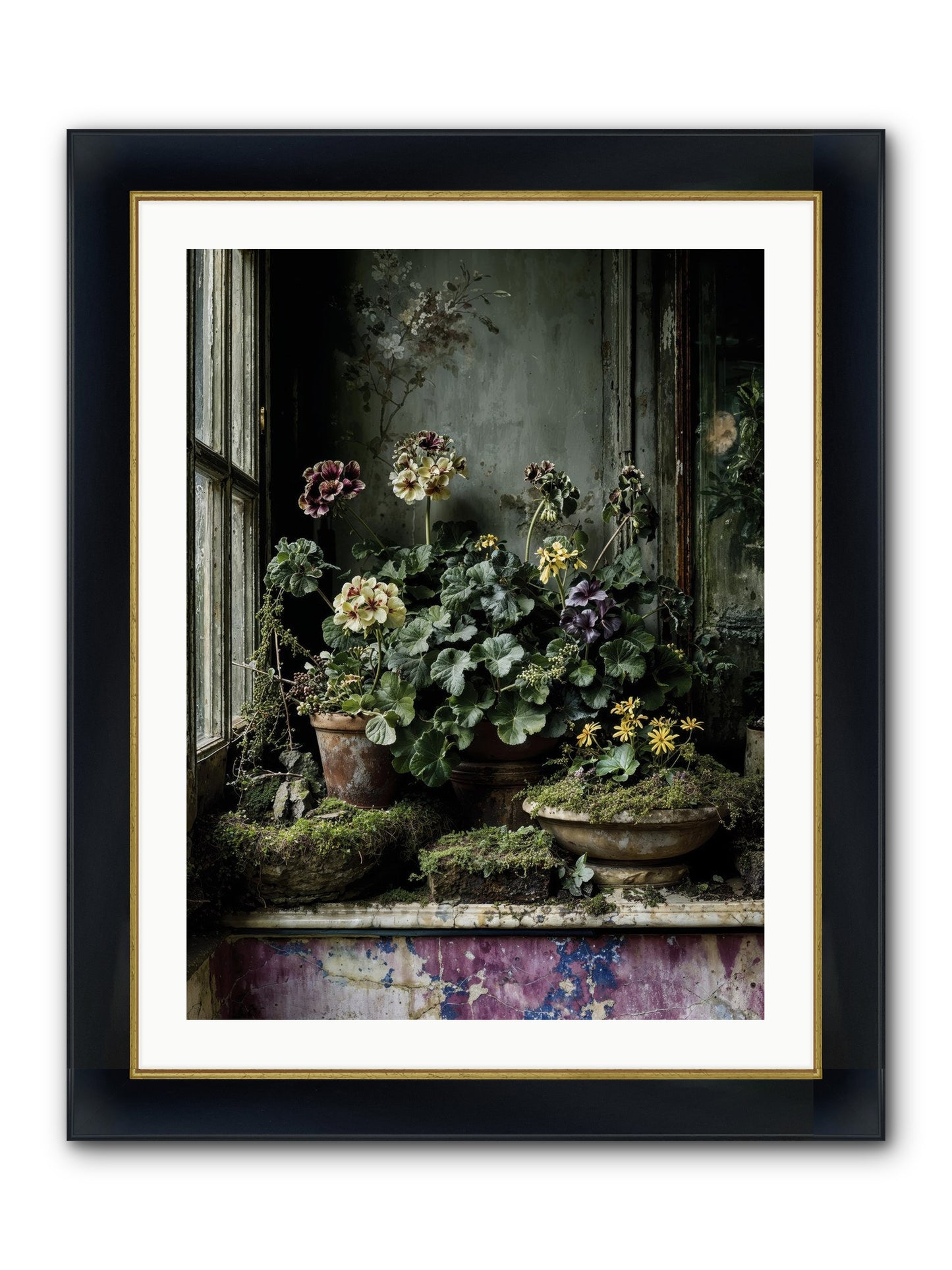 Plenty Becomes Poetry Framed Print - Wide Black w/Gold 24x32
