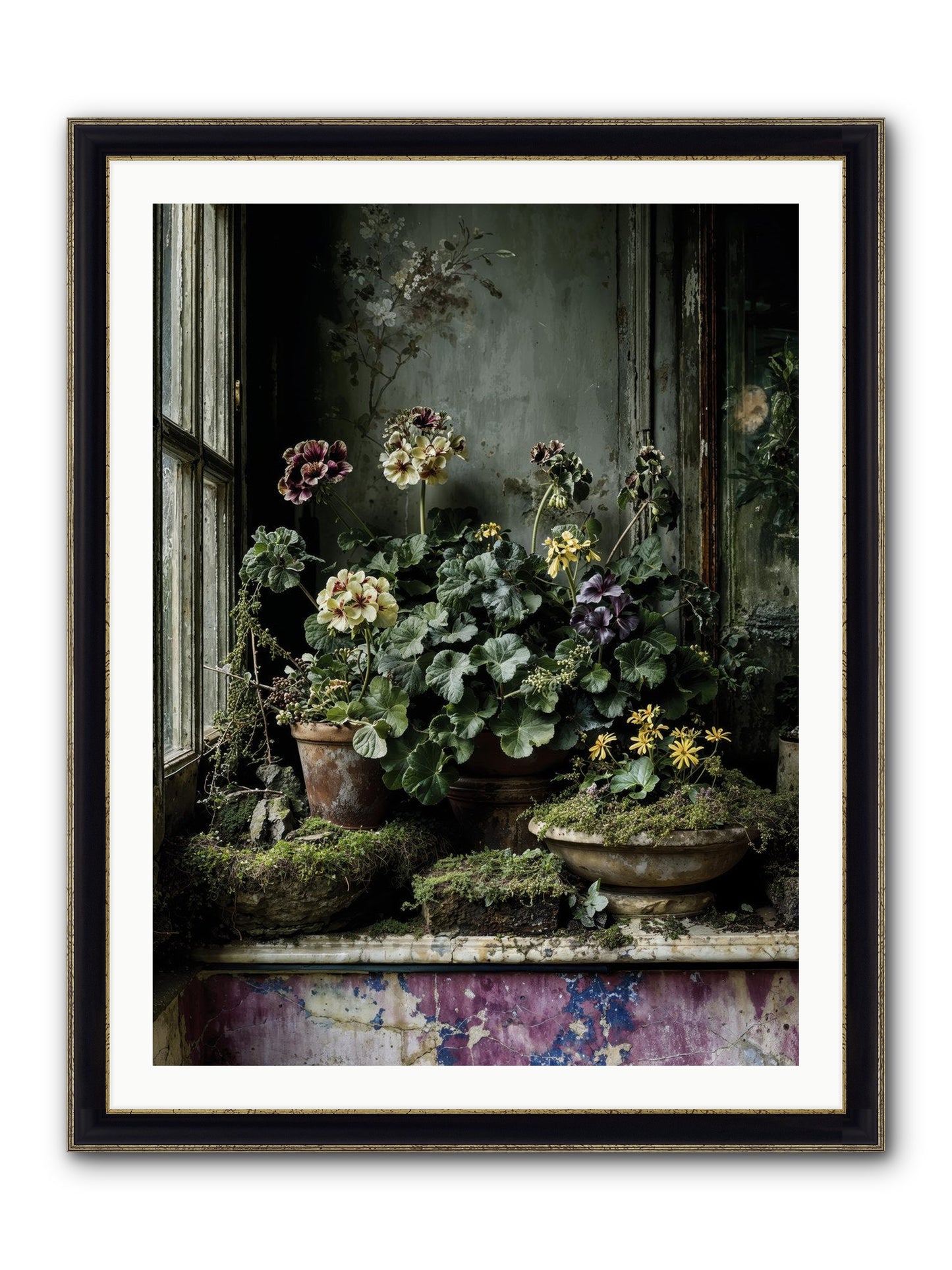 Plenty Becomes Poetry Framed Print - Black & Gold 30x40