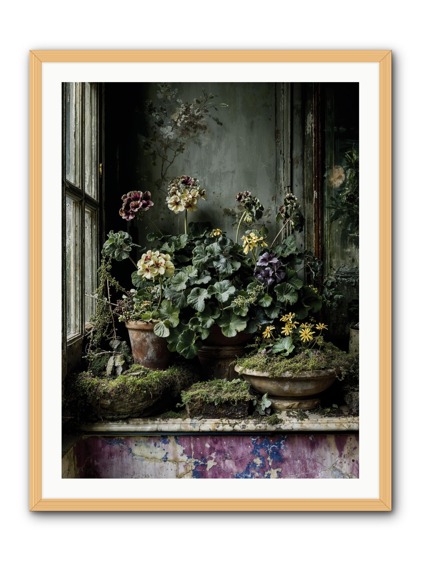 plenty becomes poetry -- Framed Print - Natural 30x40