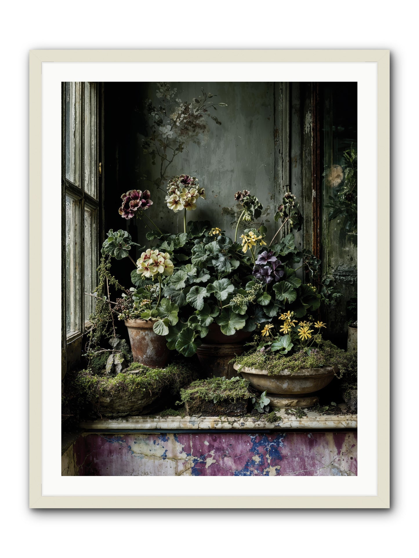 plenty becomes poetry -- Framed Print - White 30x40