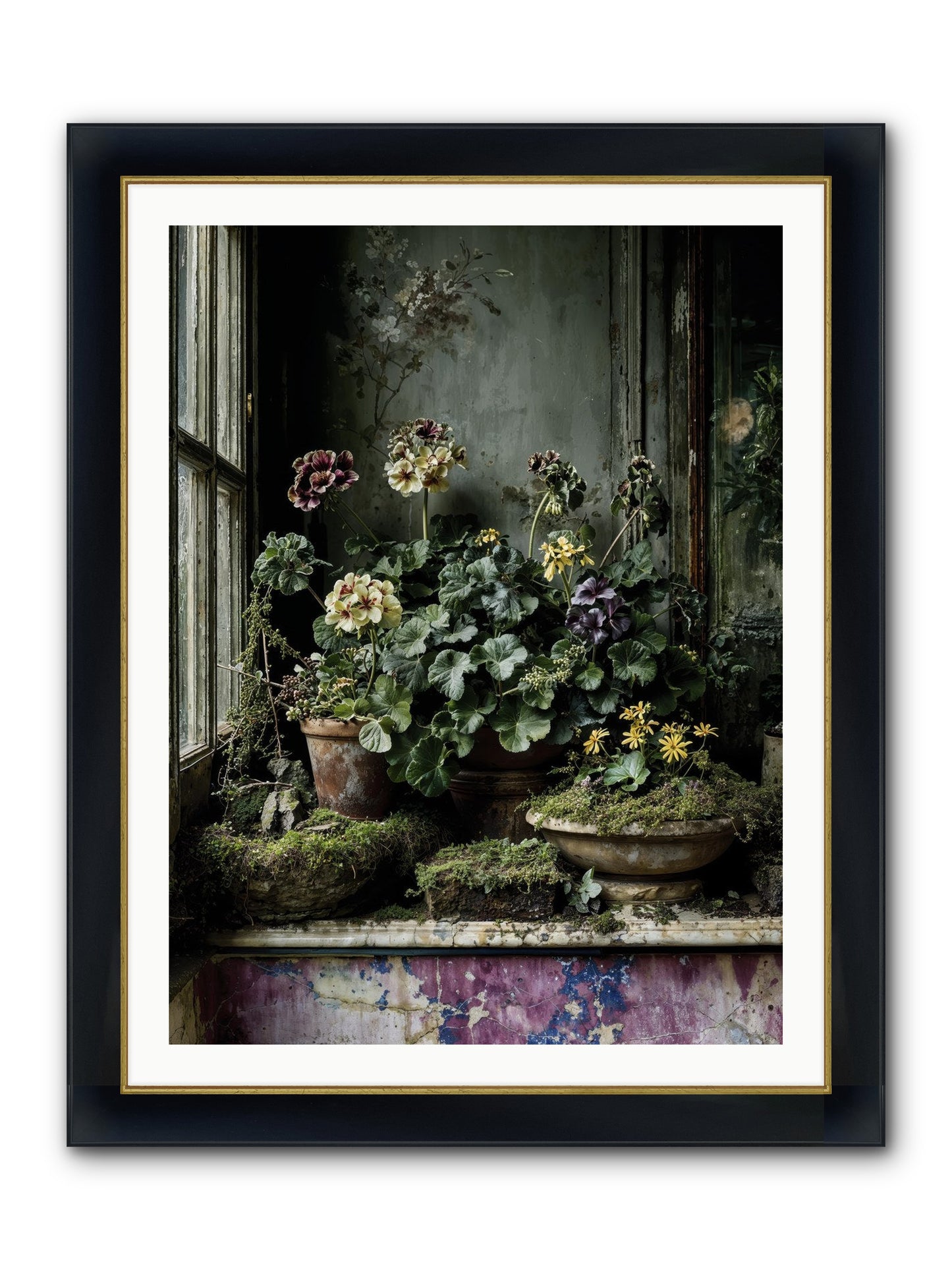 Plenty Becomes Poetry Framed Print - Wide Black w/Gold 30x40