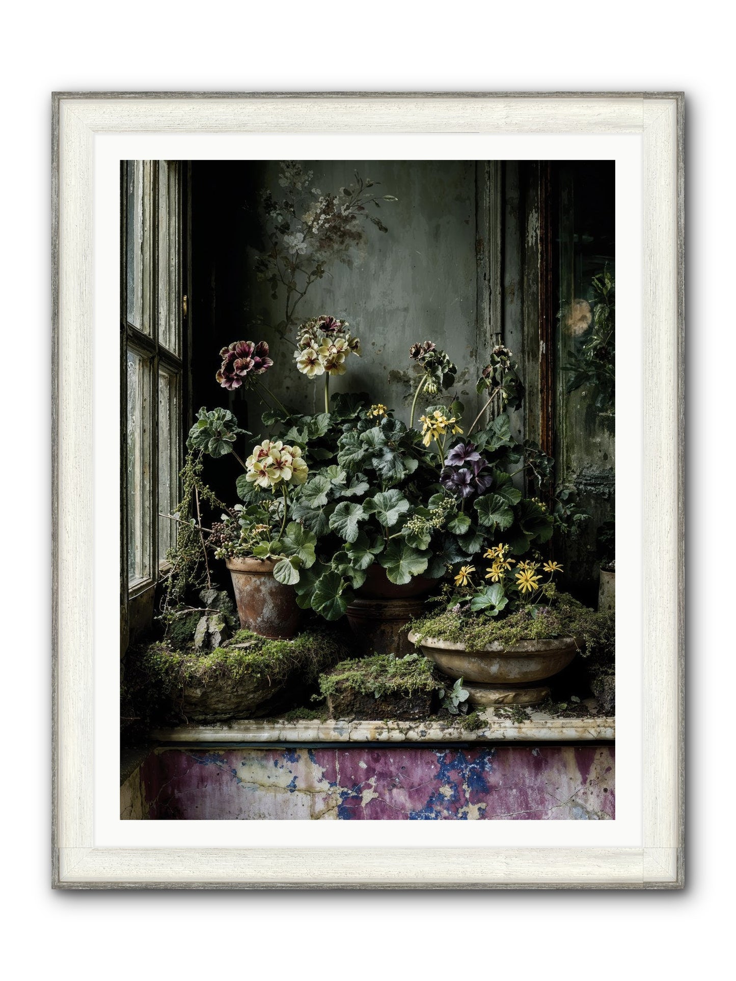 Plenty Becomes Poetry Framed Print - Driftwood White 36x48