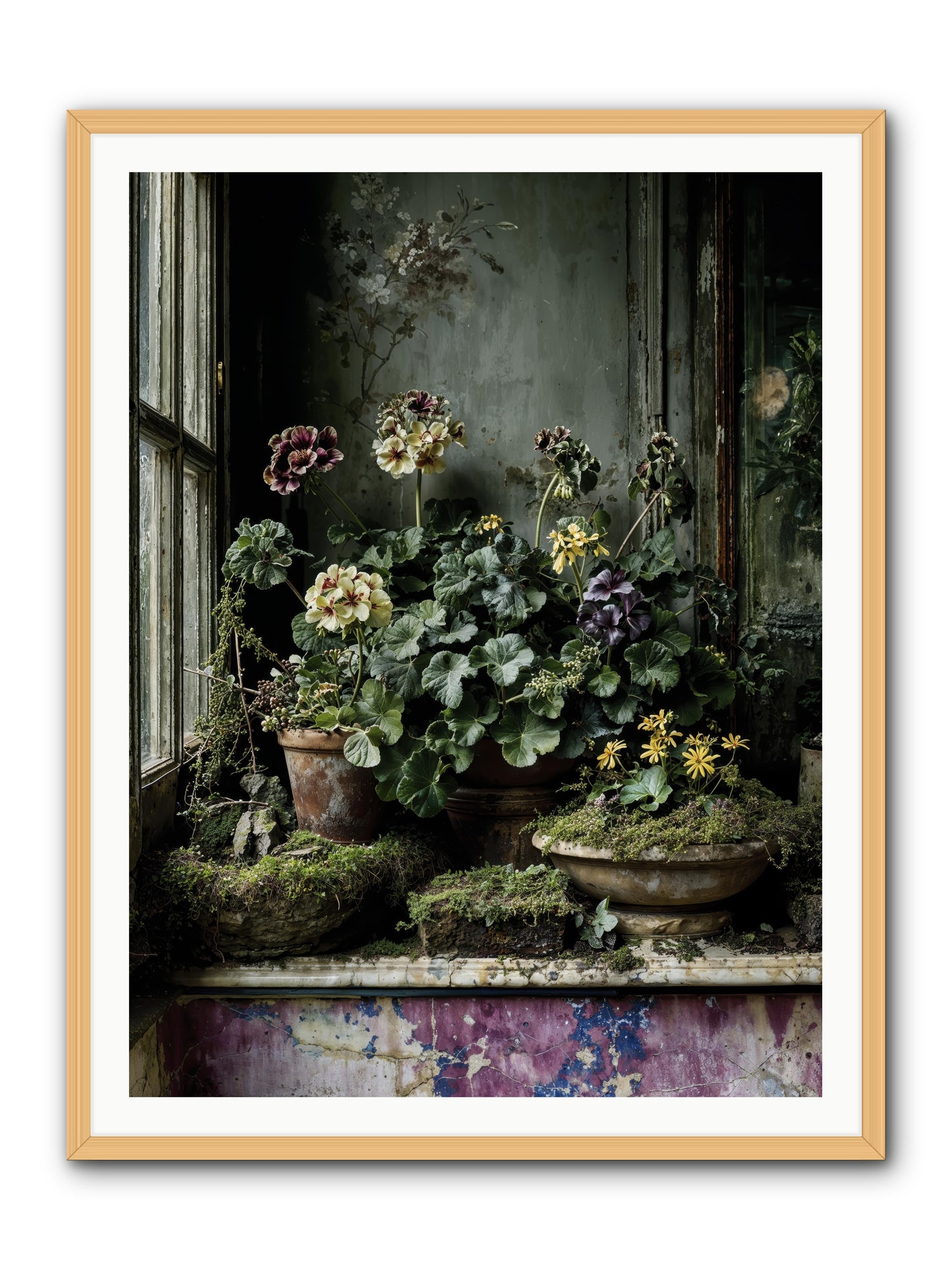 plenty becomes poetry -- Framed Print - Natural 36x48