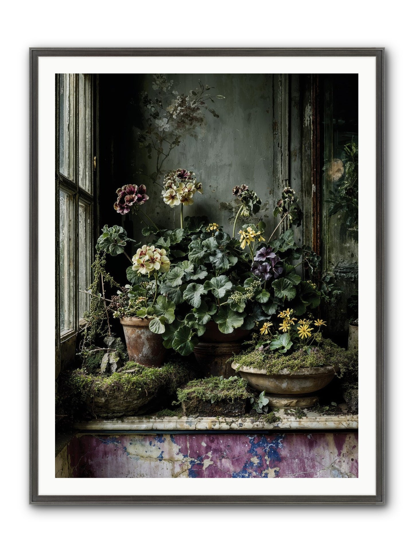 Plenty Becomes Poetry Framed Print - Slimwoods Black/Silver 36x48