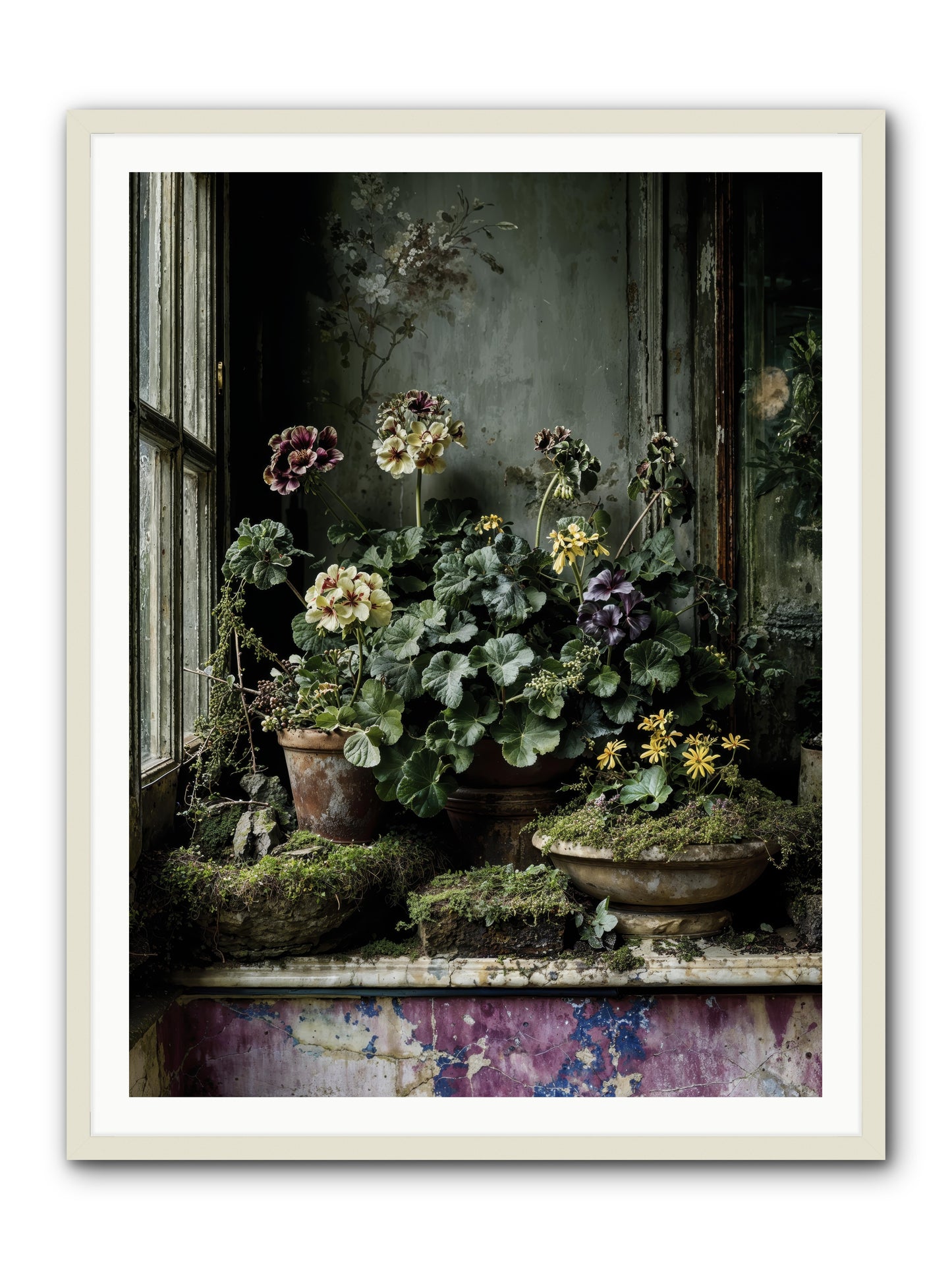 plenty becomes poetry -- Framed Print - White 36x48