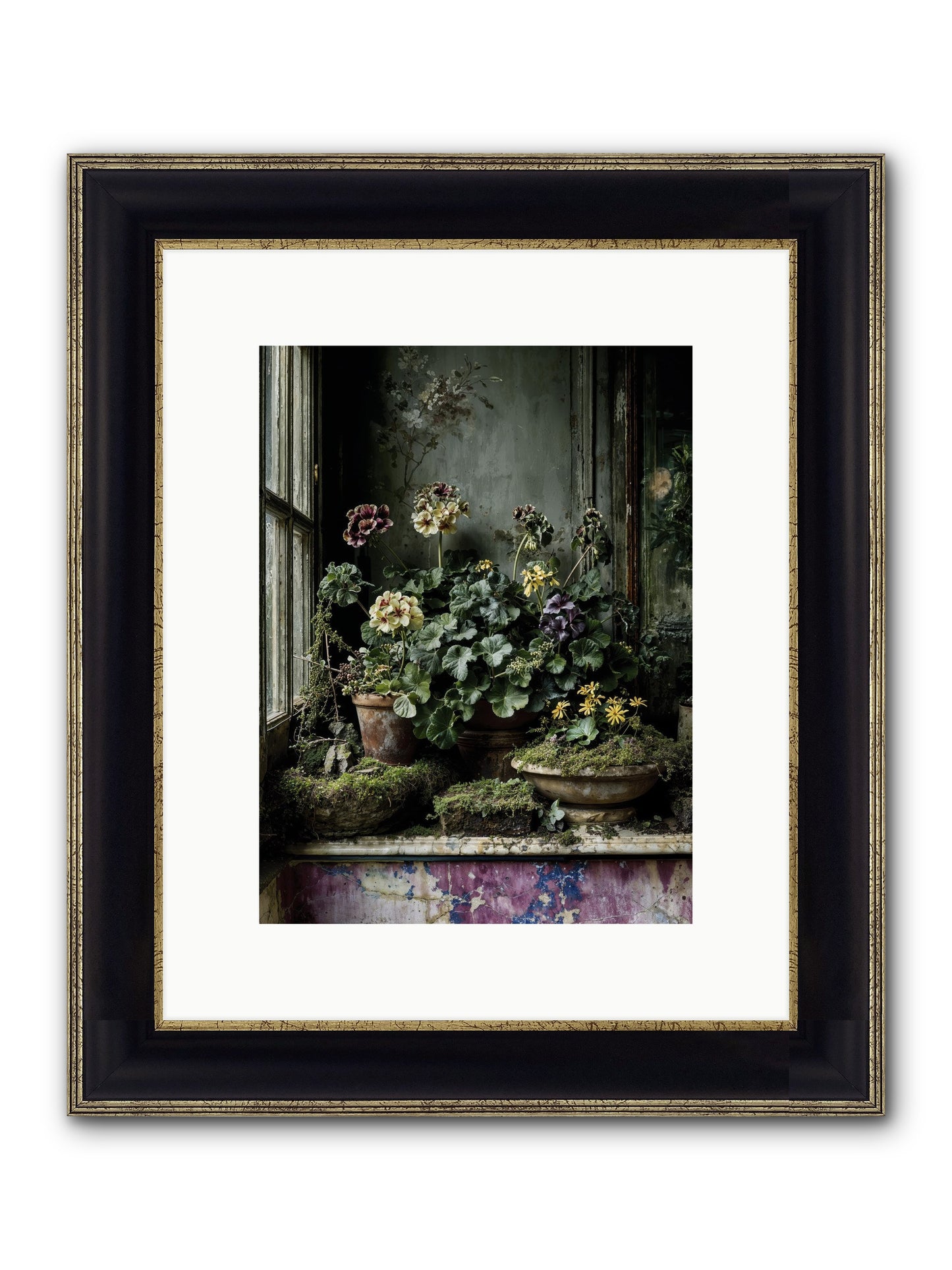 Plenty Becomes Poetry Framed Print - Black & Gold 9x12