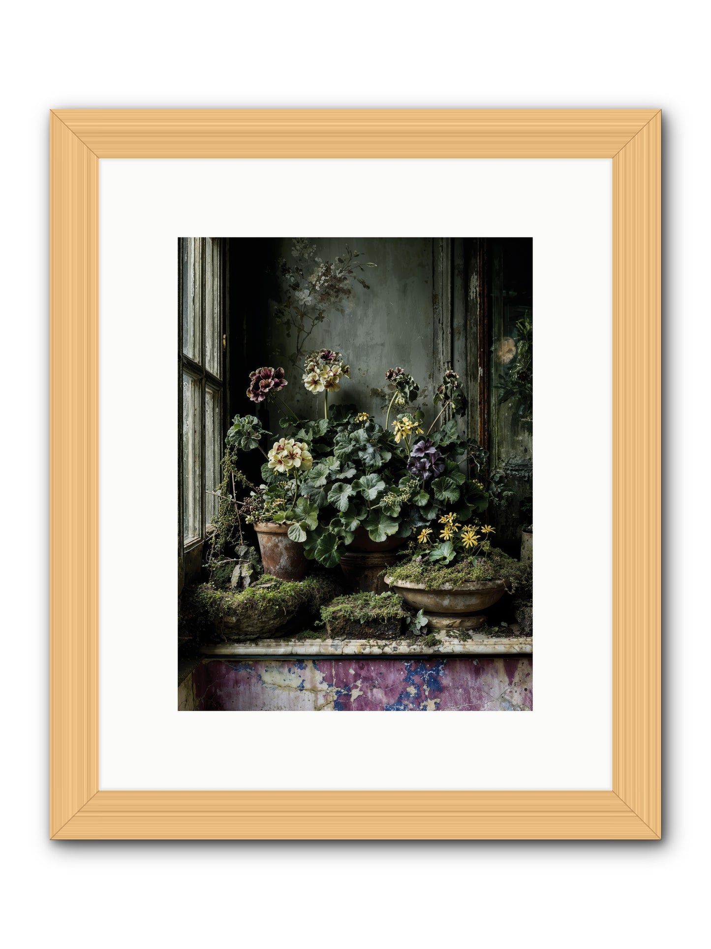 plenty becomes poetry -- Framed Print - Natural 9x12
