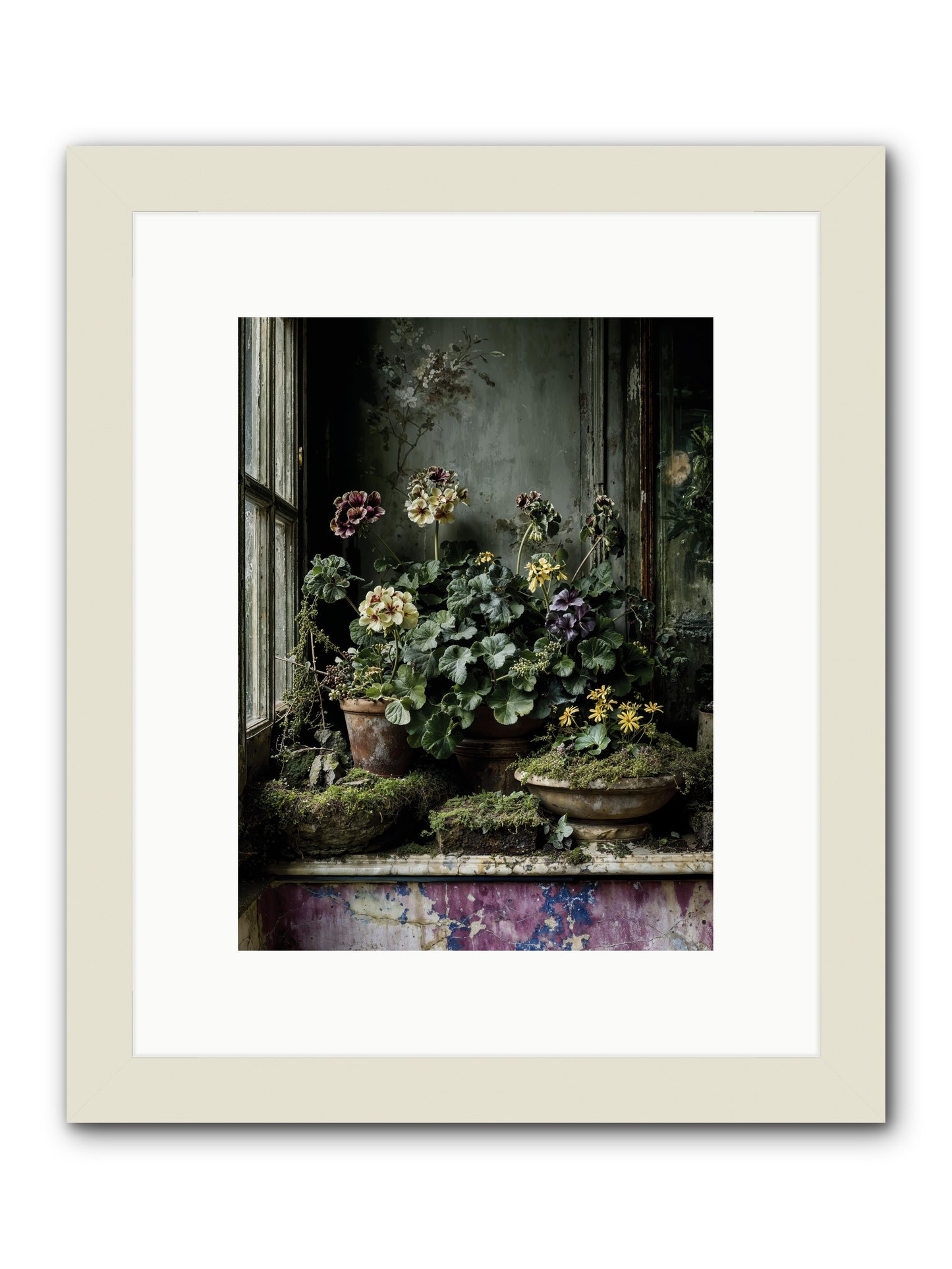 plenty becomes poetry -- Framed Print - White 9x12