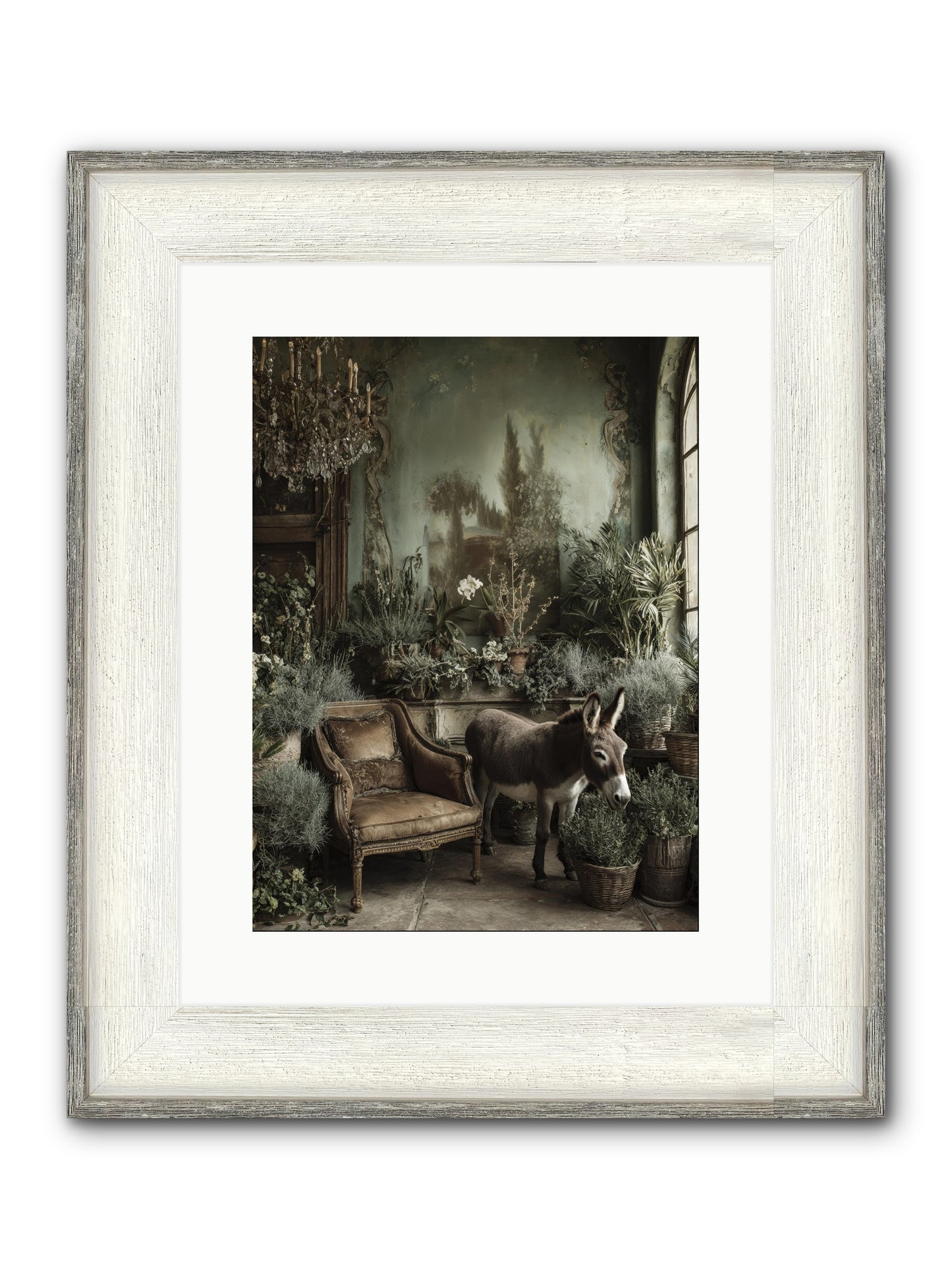 Plumdew Framed Print - Driftwood White 12x16