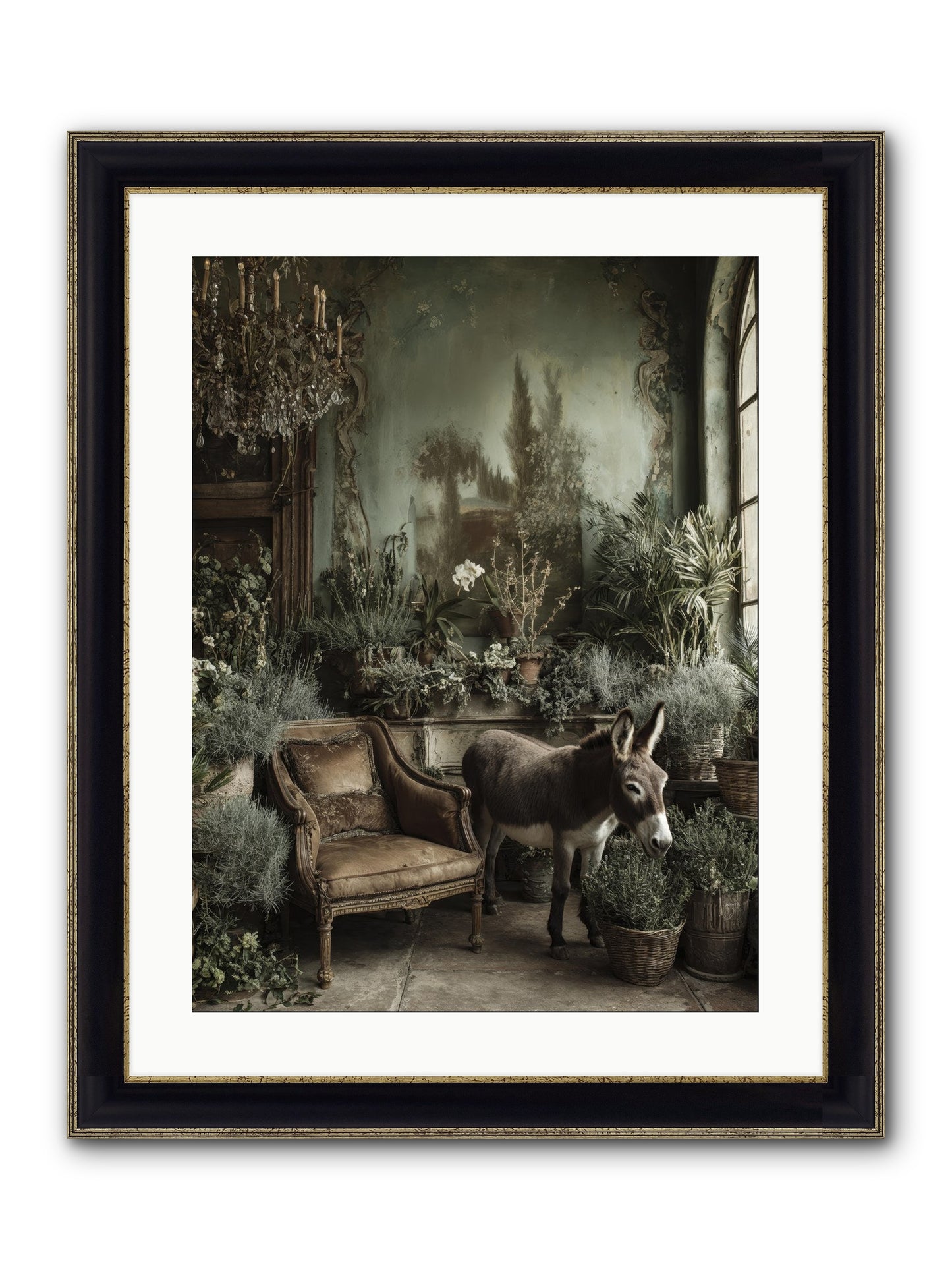 Plumdew Framed Print - Black & Gold 18x24