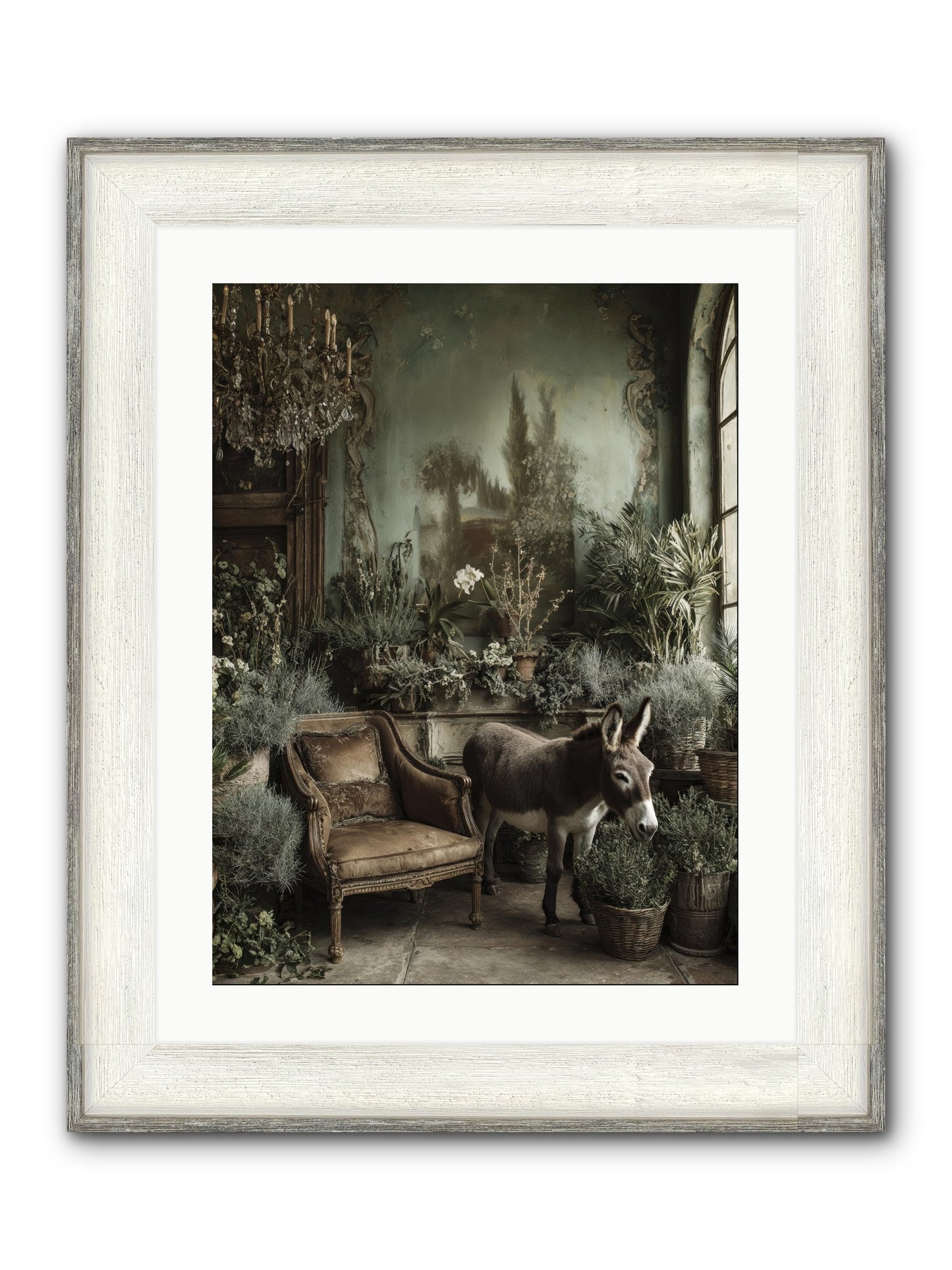 Plumdew Framed Print - Driftwood White 18x24