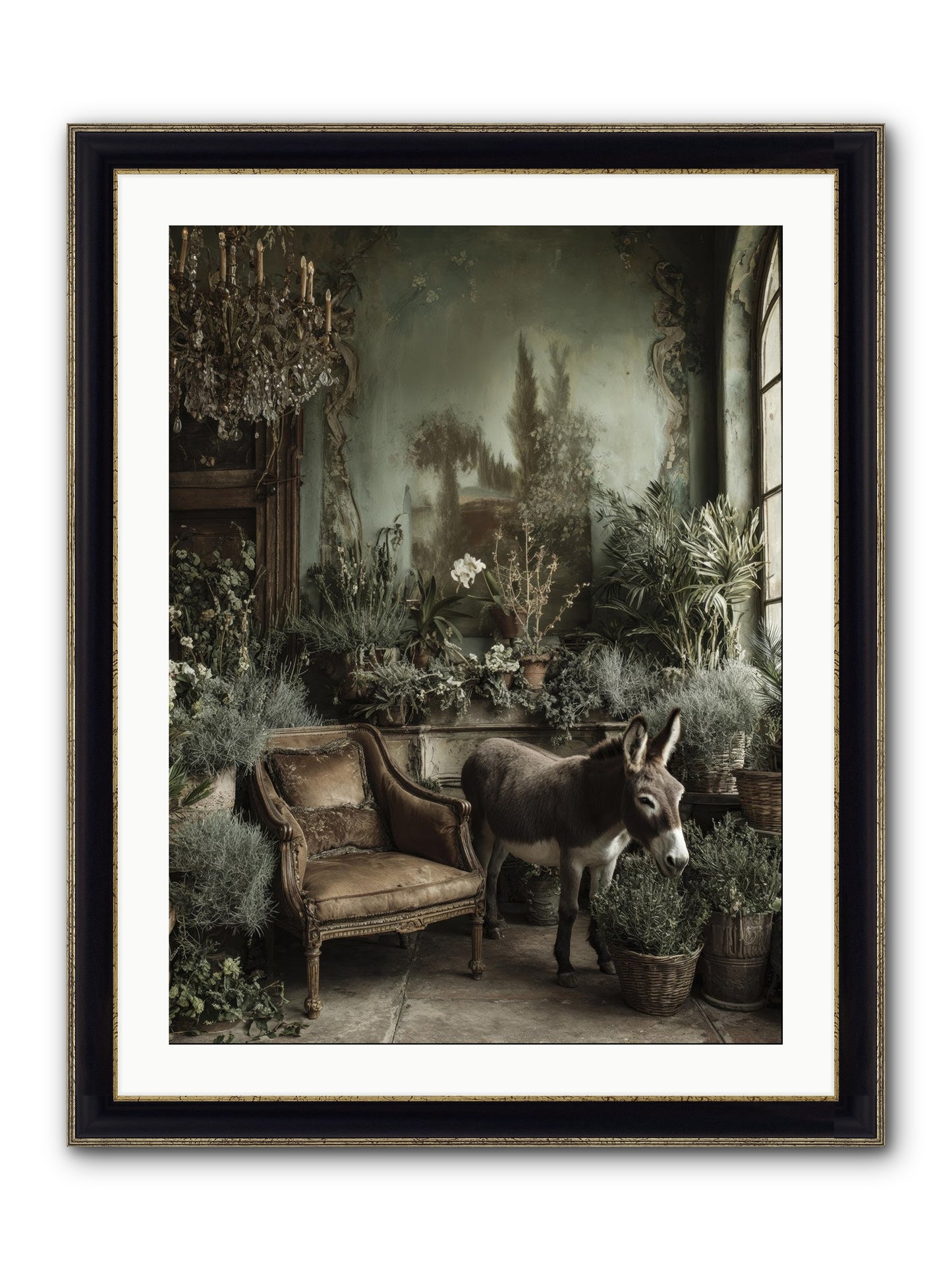 Plumdew Framed Print - Black & Gold 24x32